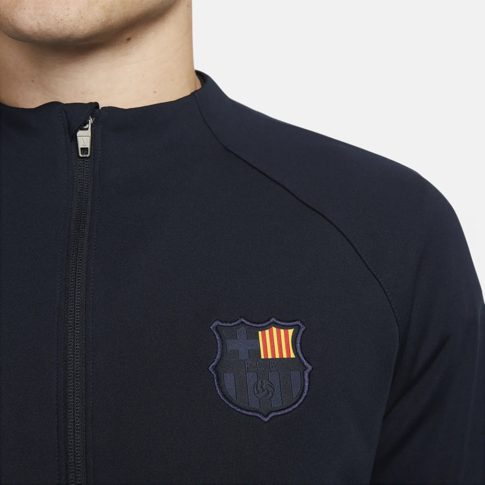 Nike FC Barcelona Academy Pro Mens Full Zip Knit Football Jacket 2022 2023 Mens