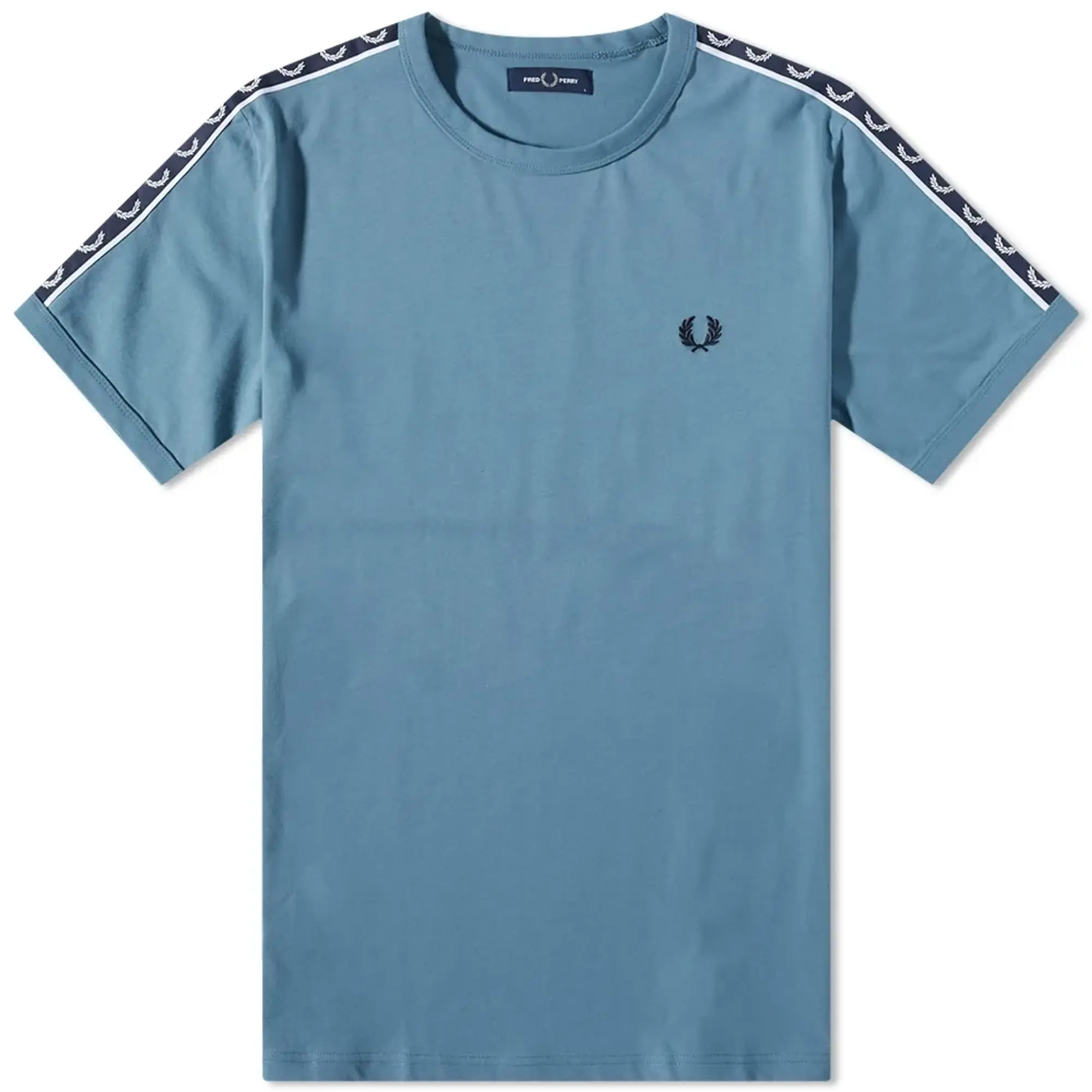 Fred Perry Contrast Tape Ringer T-Shirt In Blue
