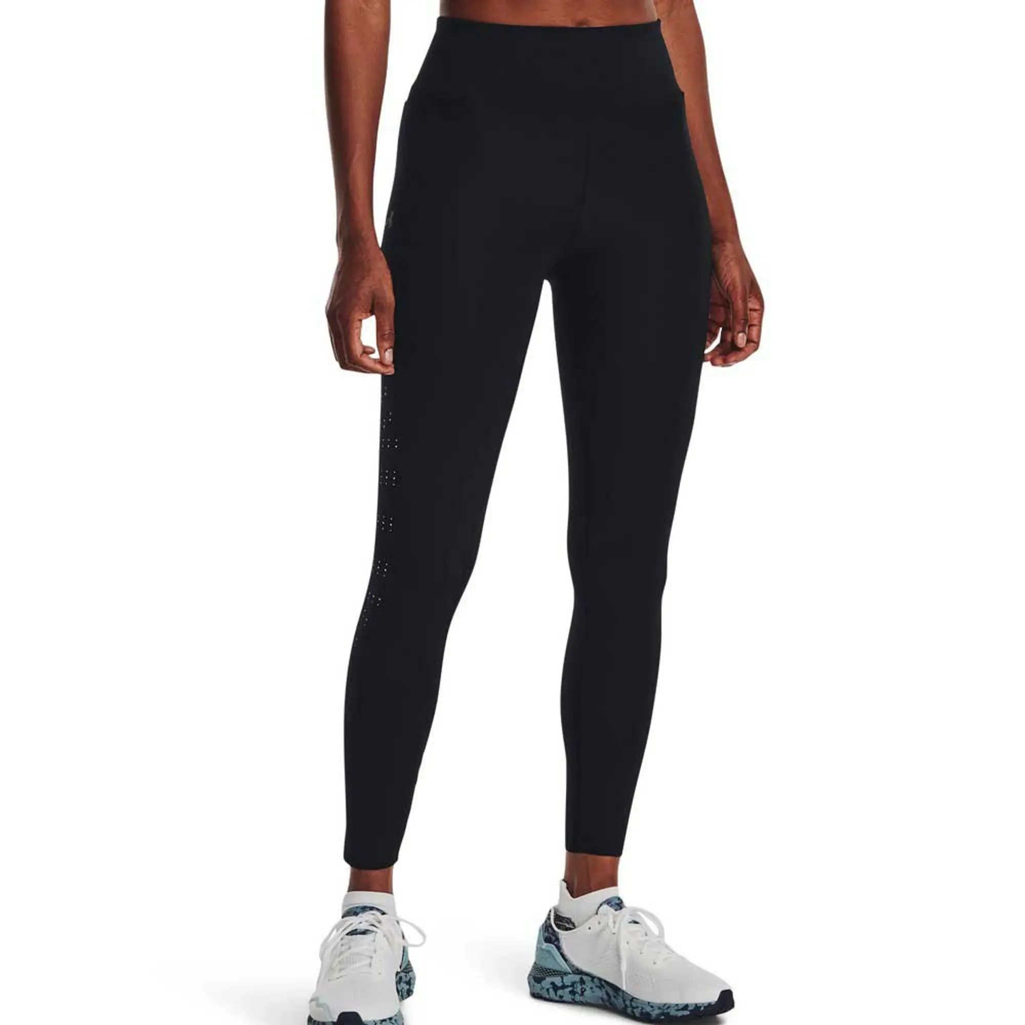 Women's  Under Armour  Fly-Fast Elite Ankle Tights Black / Black / Reflective LGS