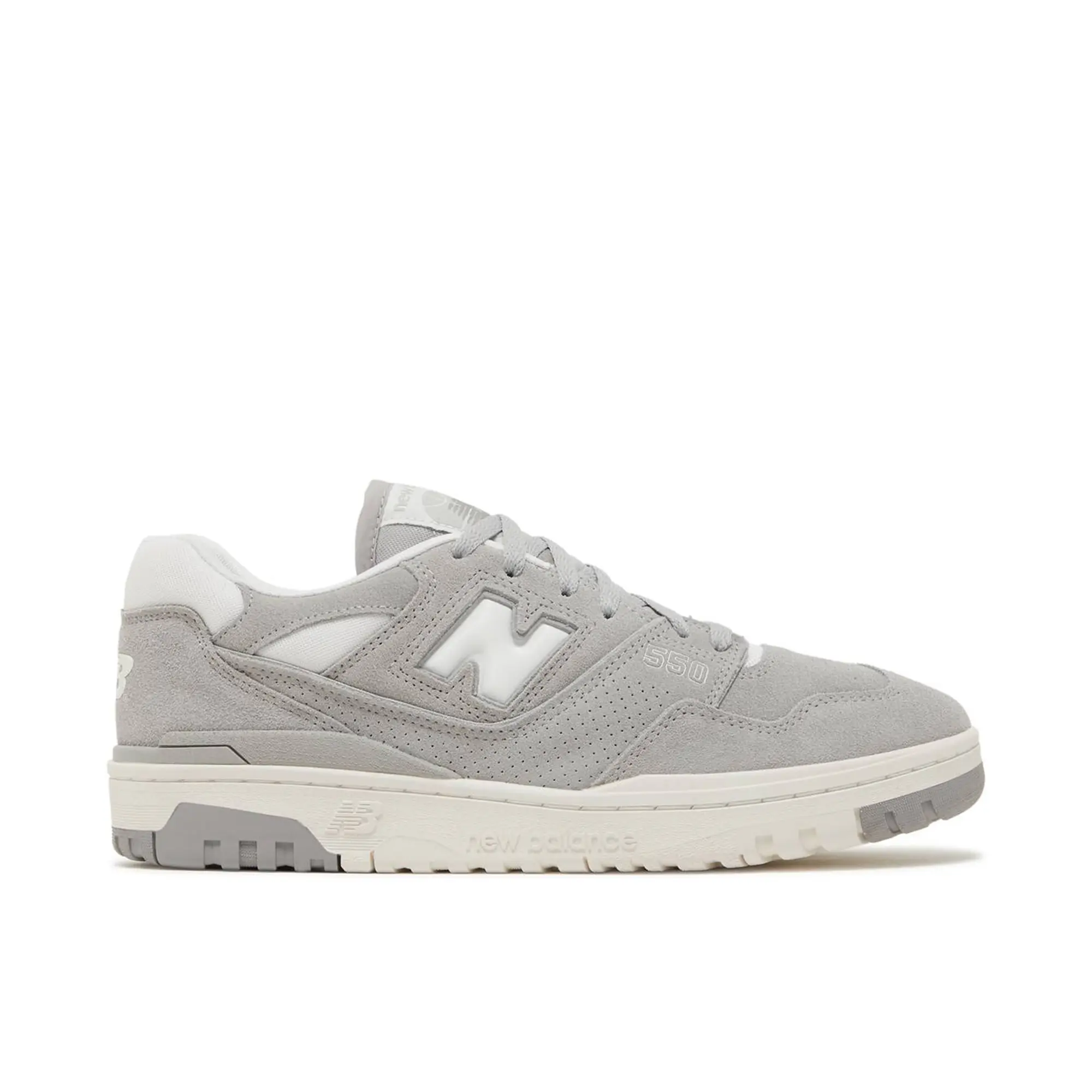 New Balance Men's 550 in Grey/White Leather