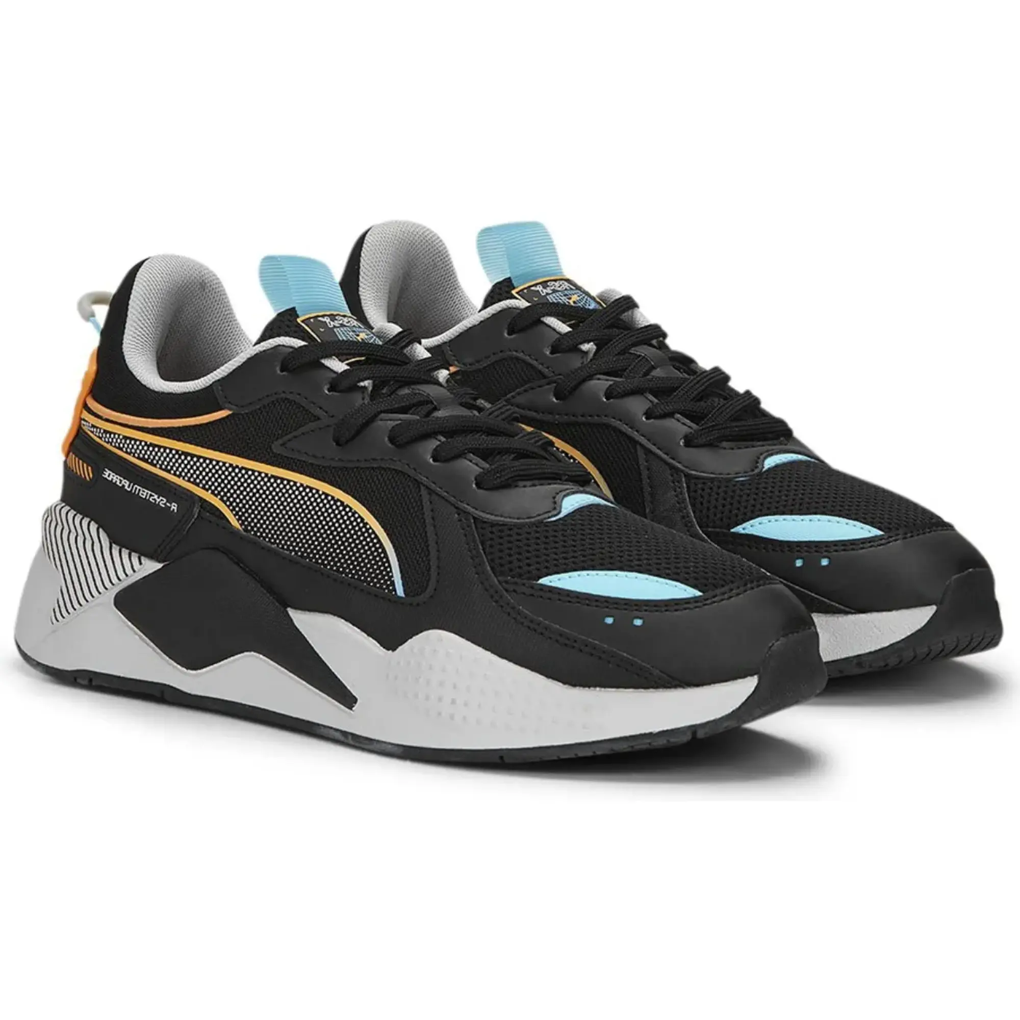 PUMA RS-X 3D Sneakers, Black/Harbor Mist
