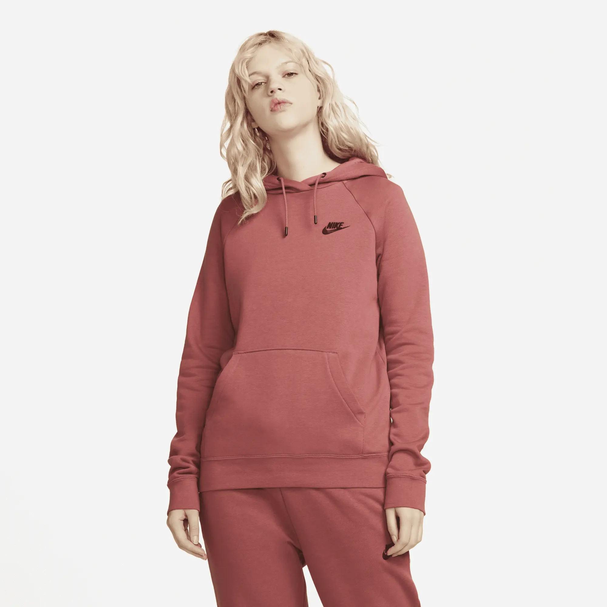 Nike Sportswear Essential Women's Fleece Pullover Hoodie - Pink