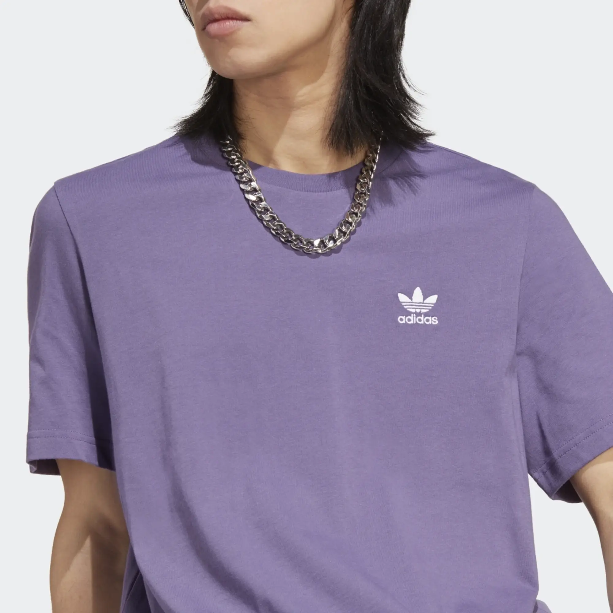 - Mens Trefoil Originals T-Shirt | Essentials Tech IA4868 - Purple adidas