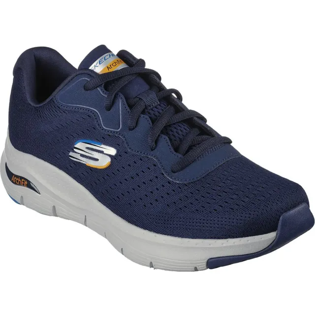 Skechers Air-cooled Arch Fit Vegan Trainer - Navy, Navy | 232303 NVY ...