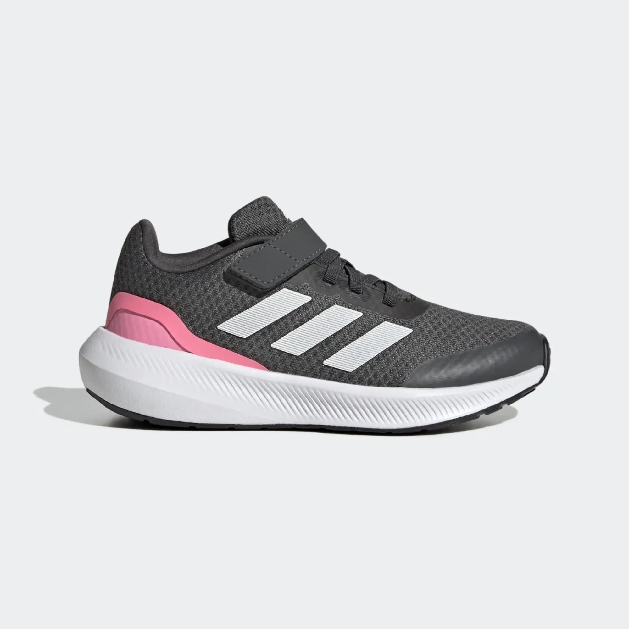 adidas RunFalcon 3.0 Elastic Lace Top Strap Shoes - Grey Six / Crystal  White / Beam Pink | HP5873