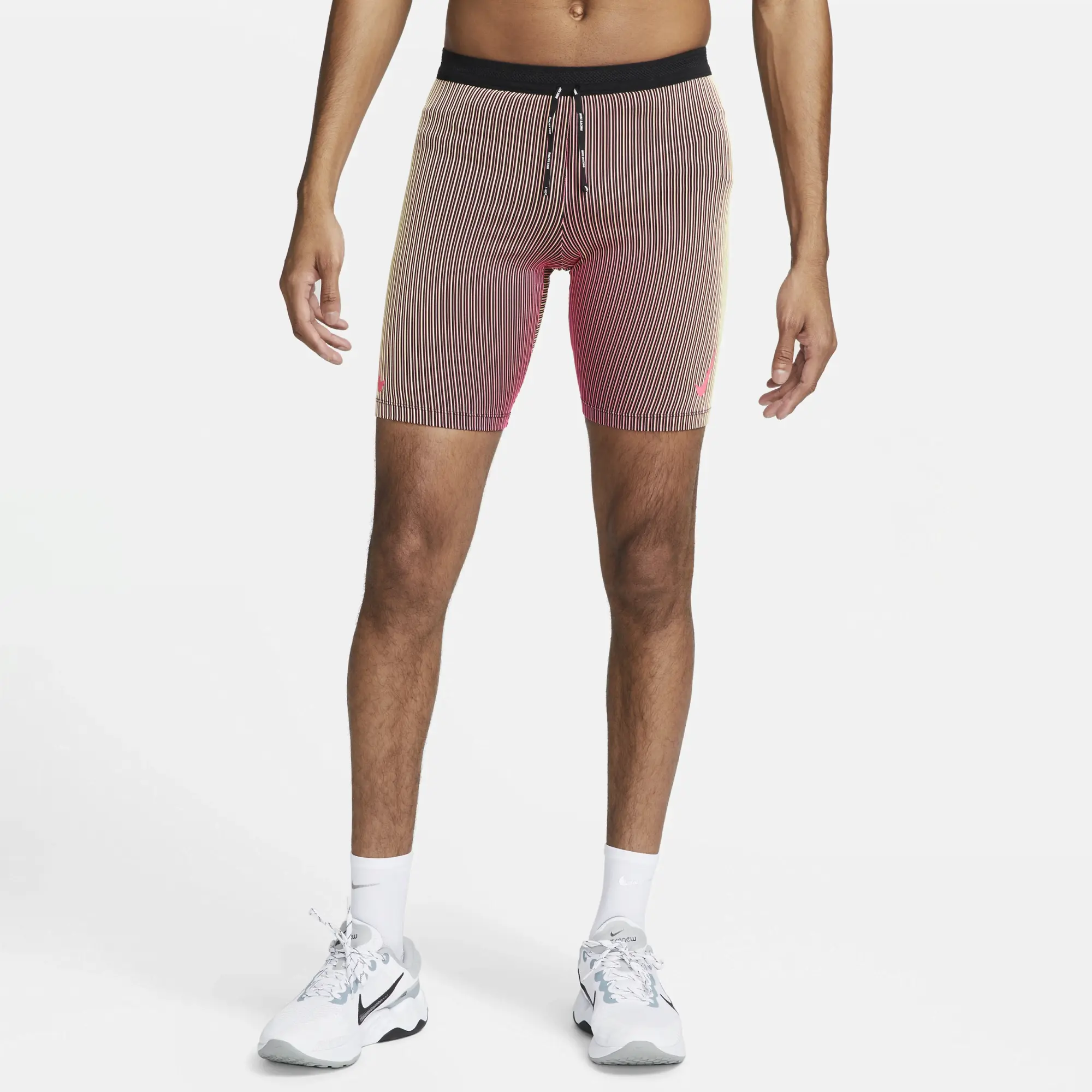 Nike Men's AeroSwift 1/2-Length Running Tights Black/White M