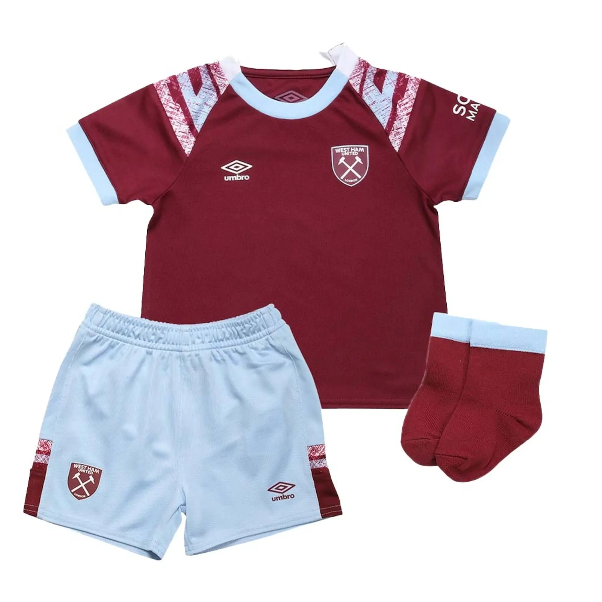 Umbro West Ham United Boys SS Home Mini Kit 2022/23