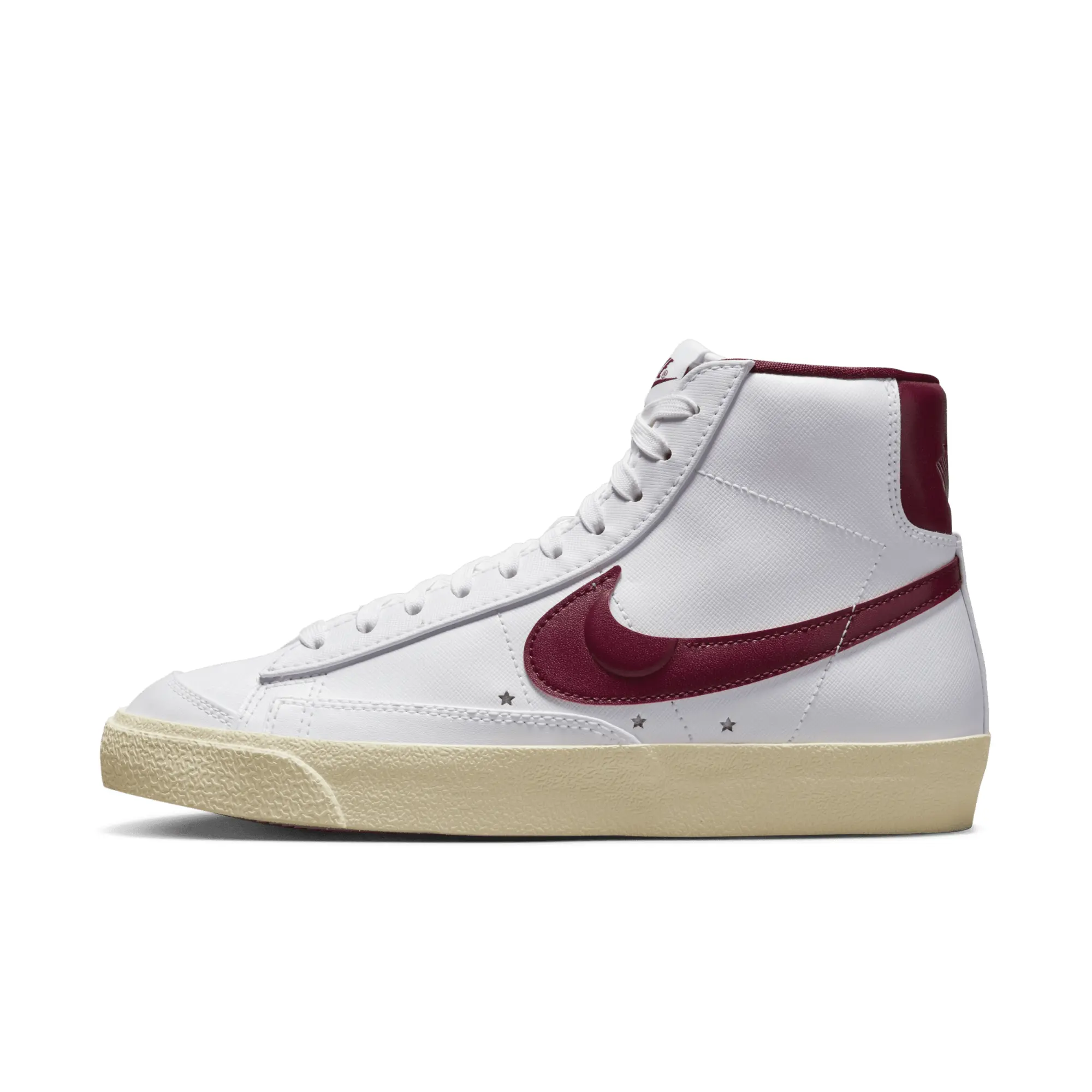 Nike Blazer Mid '77 Trainers In White And Burgundy