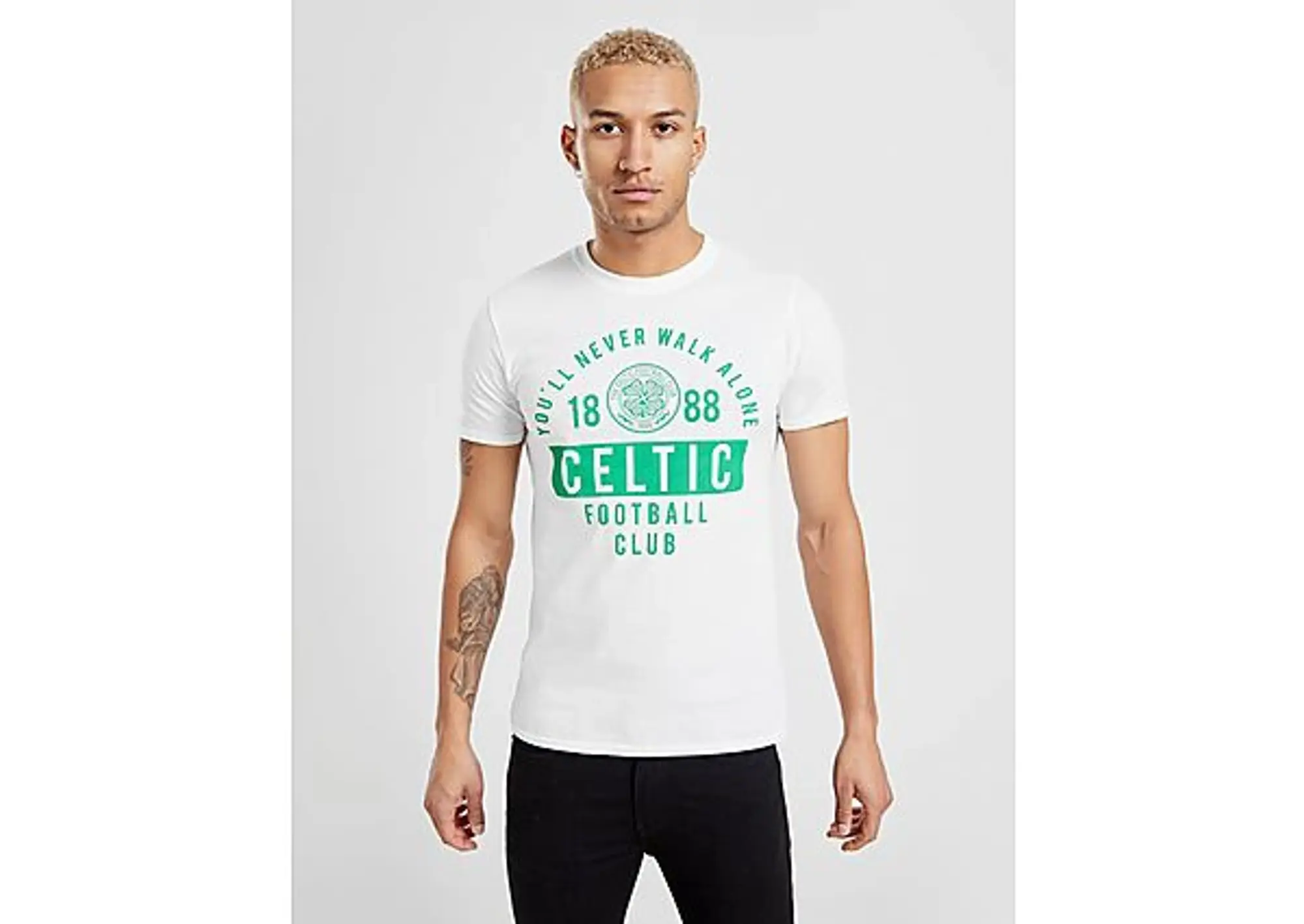 New Balance Official Team Celtic You'll Never Walk Alone Shirt - White - Mens