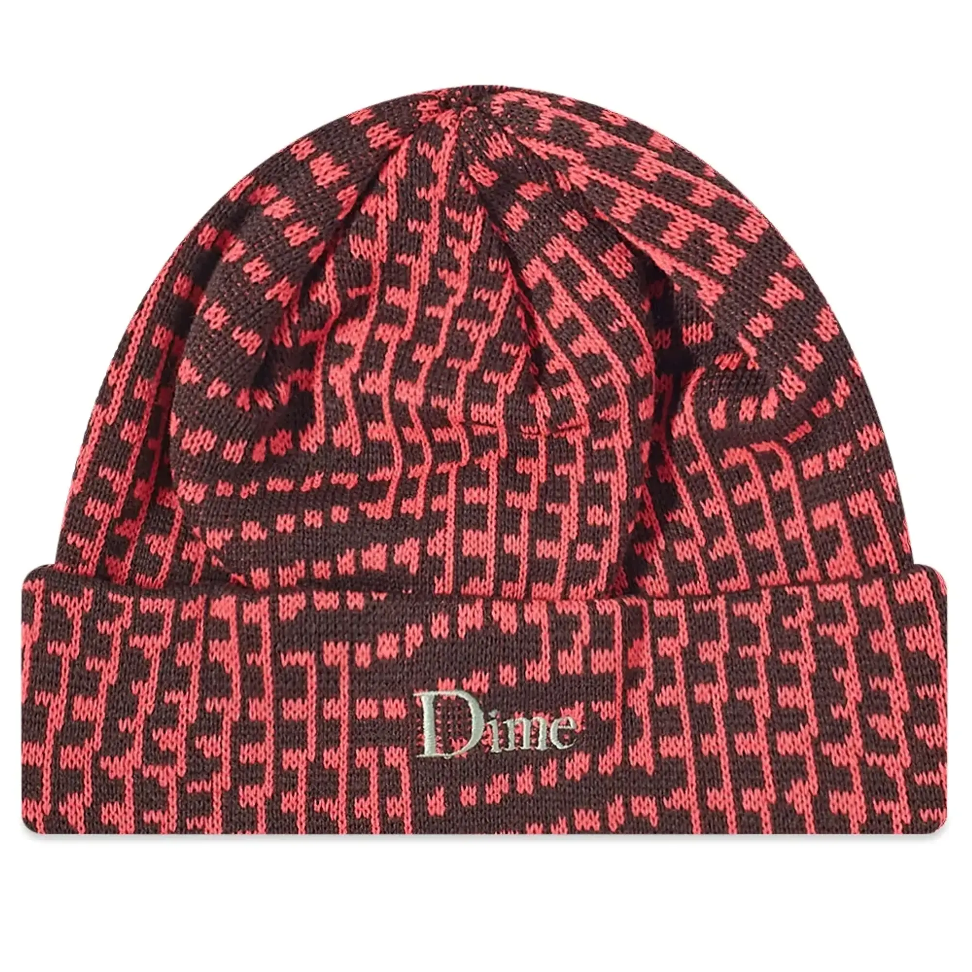 Dime Classic Logo Warp Beanie Raspberry | DIMED2F31RAS | FOOTY.COM