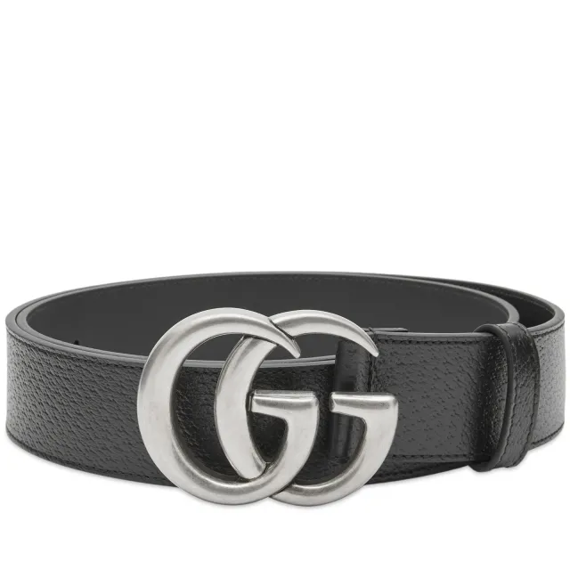 Gucci Men's GG Marmont Belt Black | 406831-DJ20N-1000 | FOOTY.COM