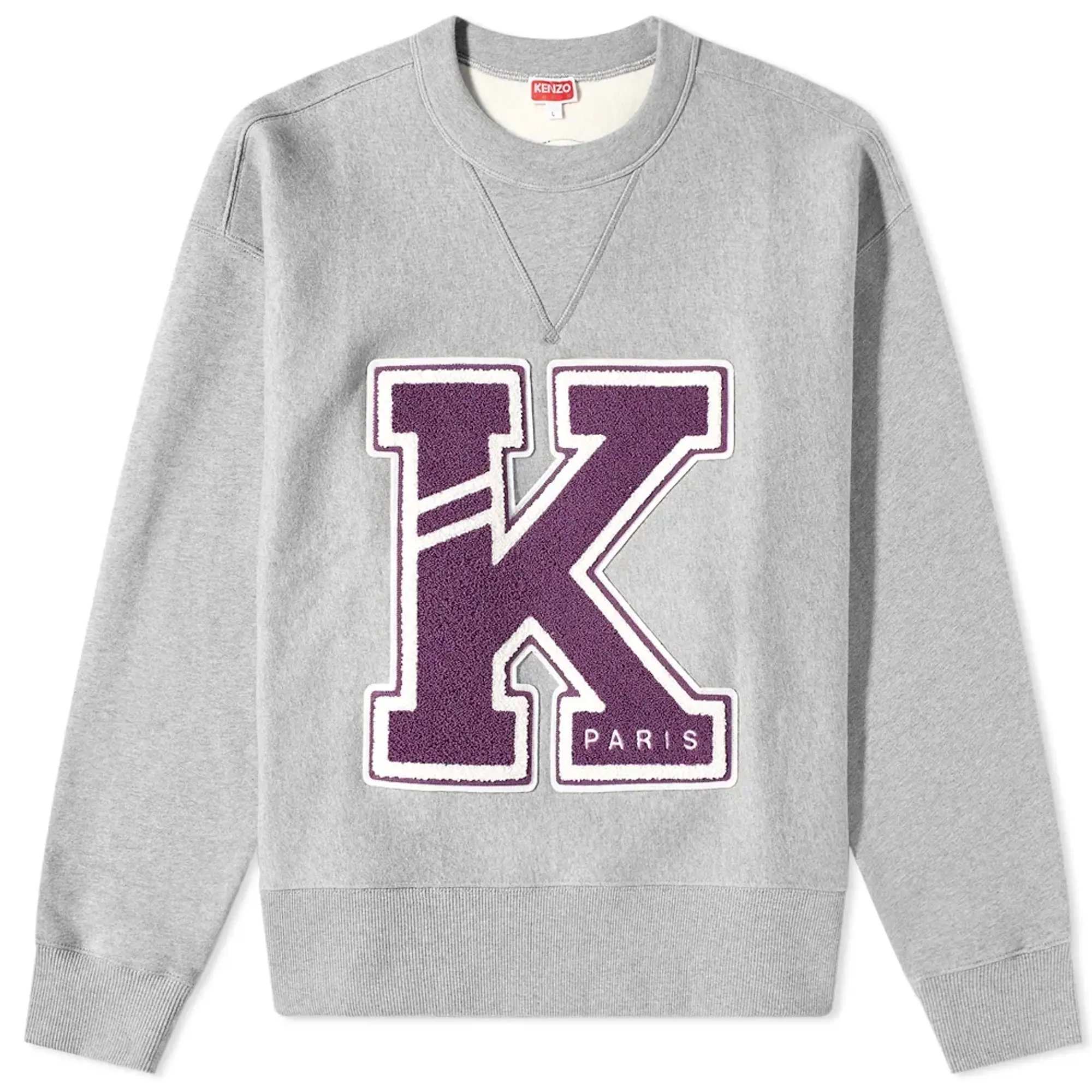 Kenzo PARIS College Exagerated Sweat Pearl Grey