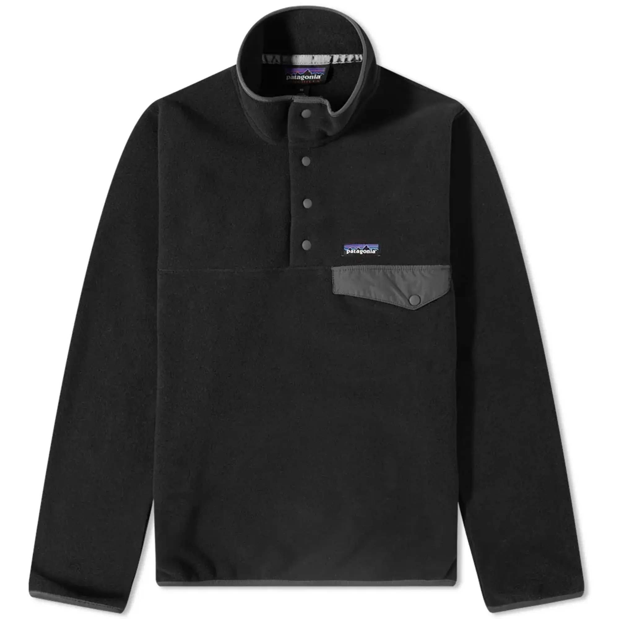 Patagonia Synchilla Snap-T Pullover - Black / Forge Grey