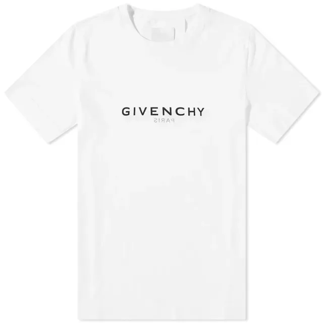 Givenchy Paris Reverse Logo Tee White | BM71653Y6B-100 | FOOTY.COM