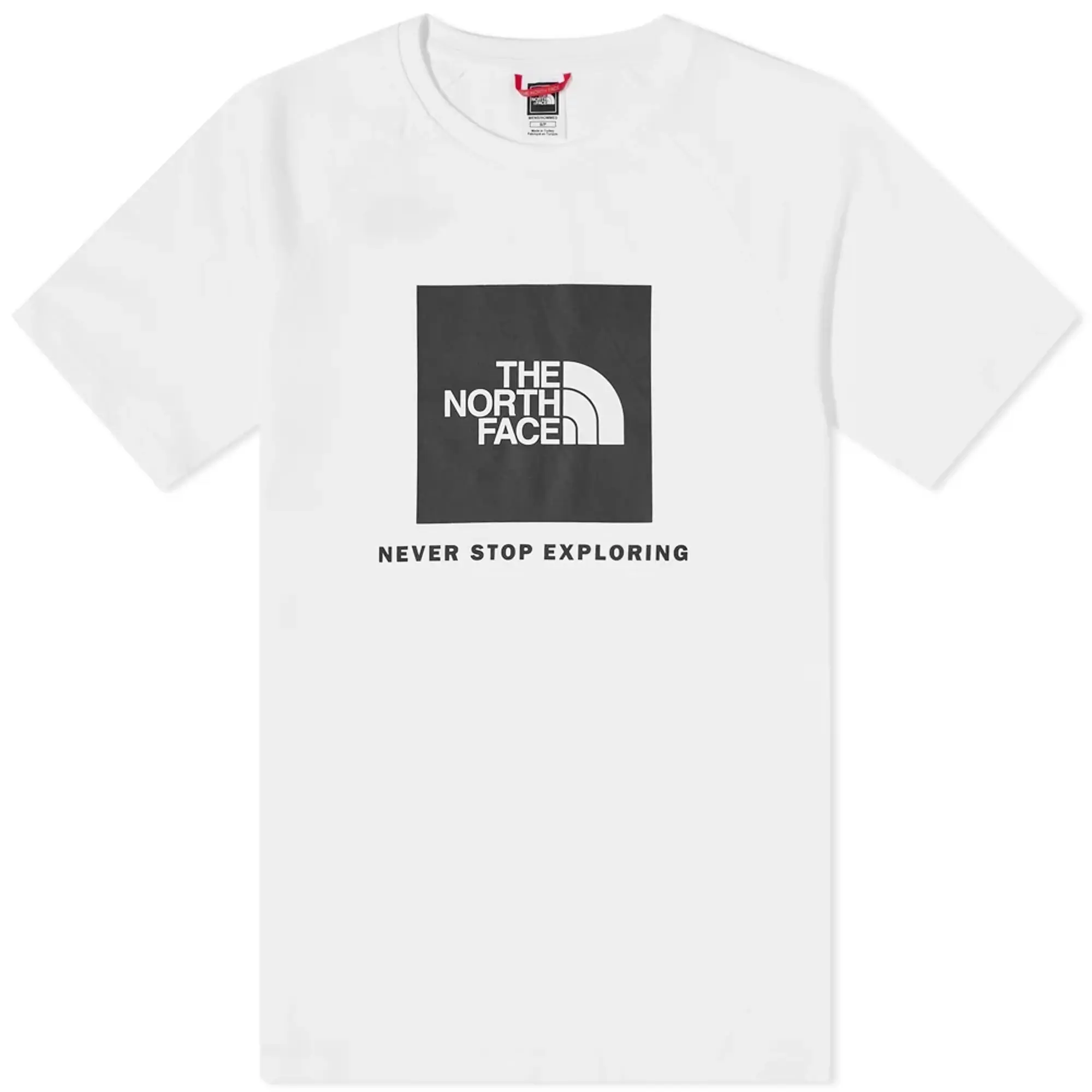 The North Face Raglan Red Box T-Shirt In White
