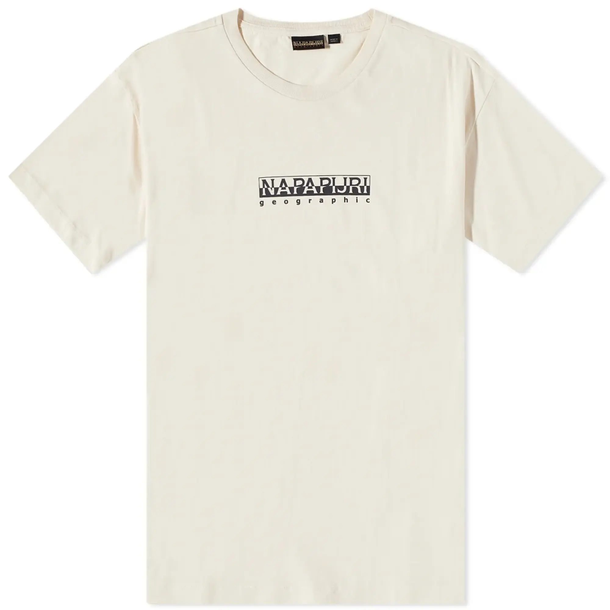 Napapijri Box Chest Logo T-Shirt In Off White