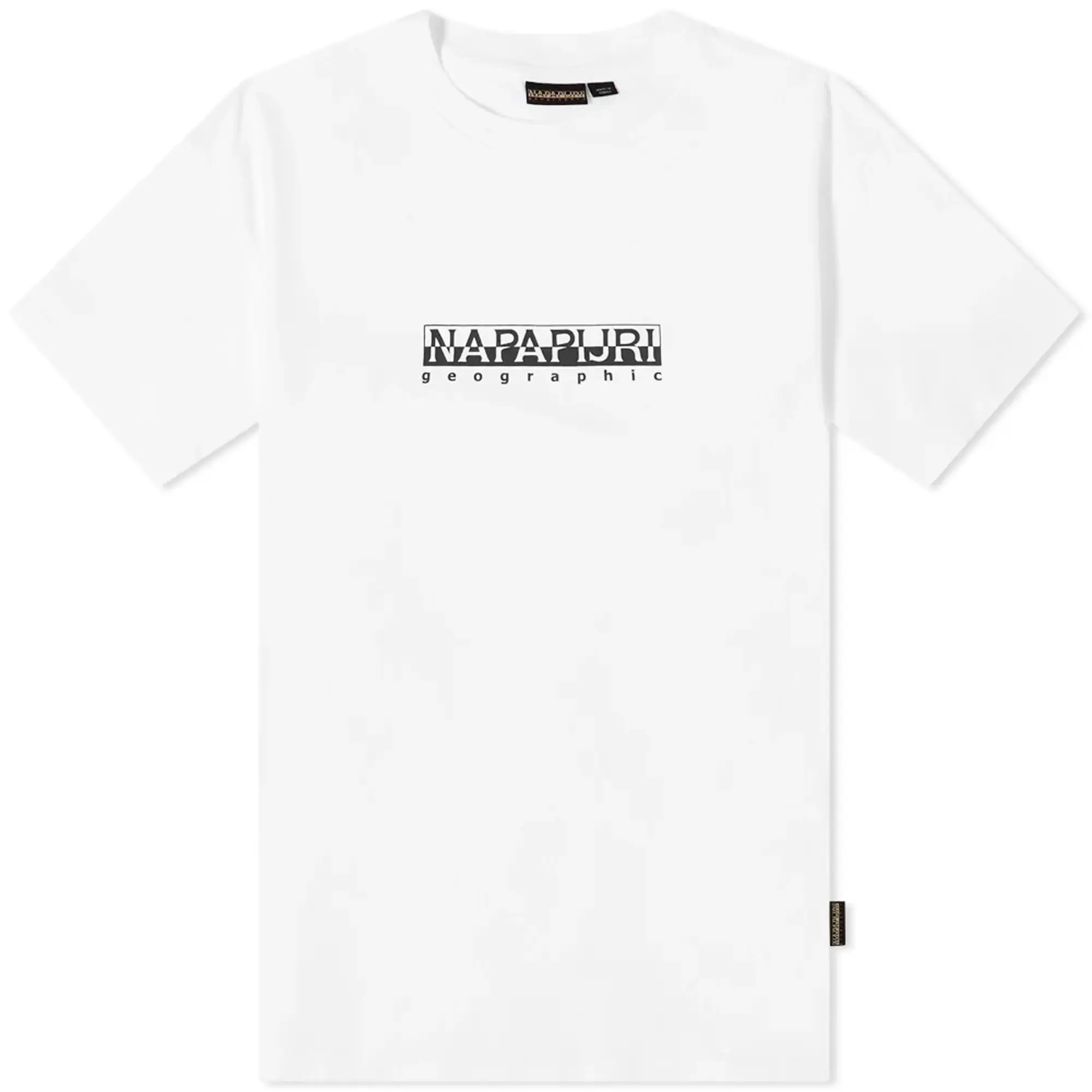 Napapijri Box Logo Relaxed Fit T-Shirt In White