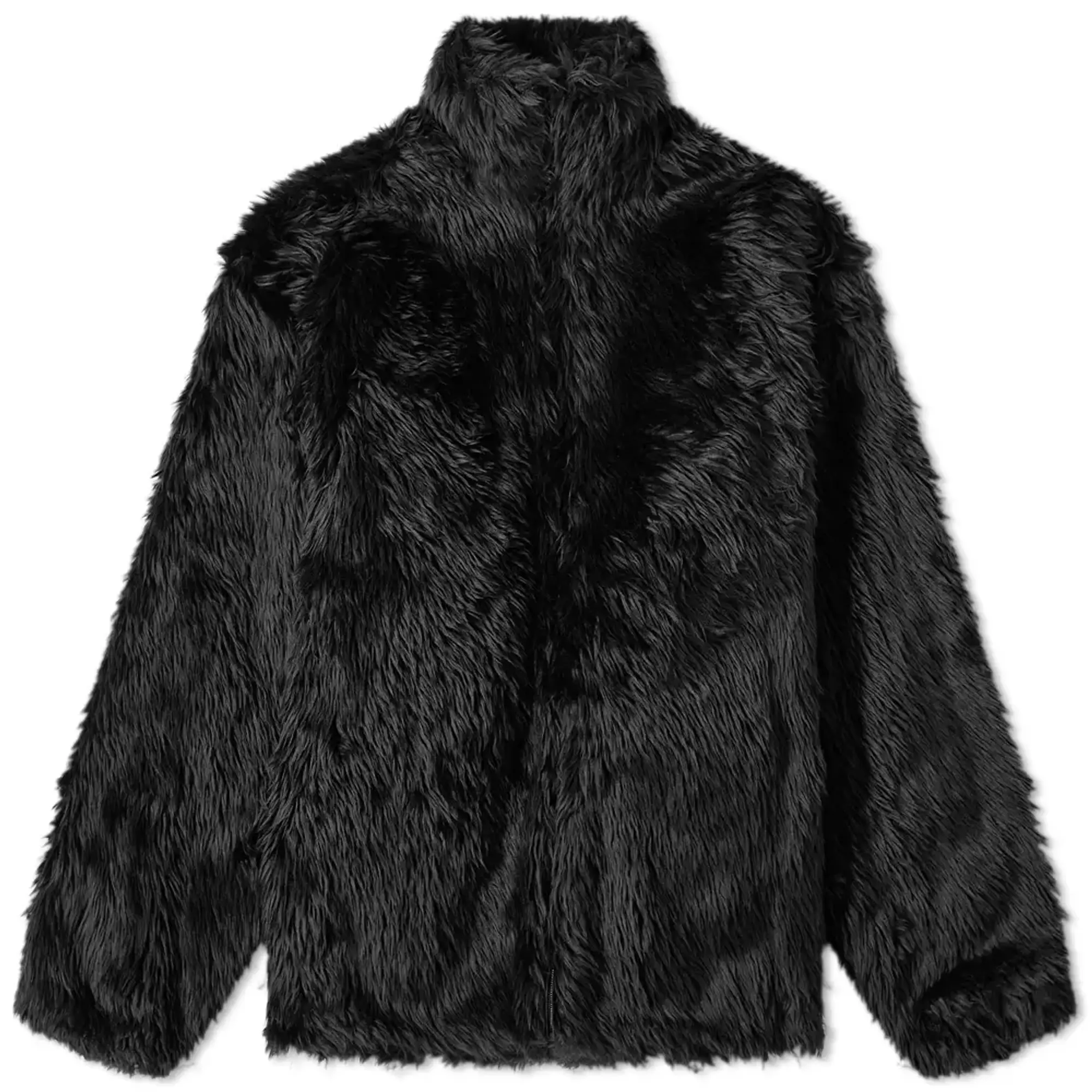 Balenciaga Fake Fur Jacket Black