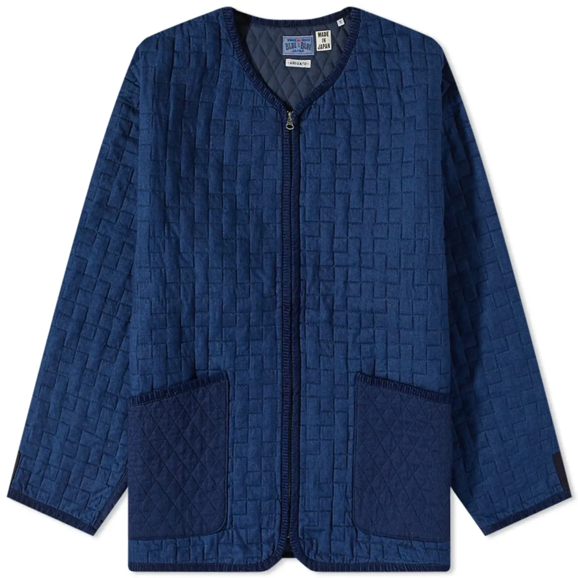 Blue Blue Japan Indigo Two Tone Quilt Liner Jacket