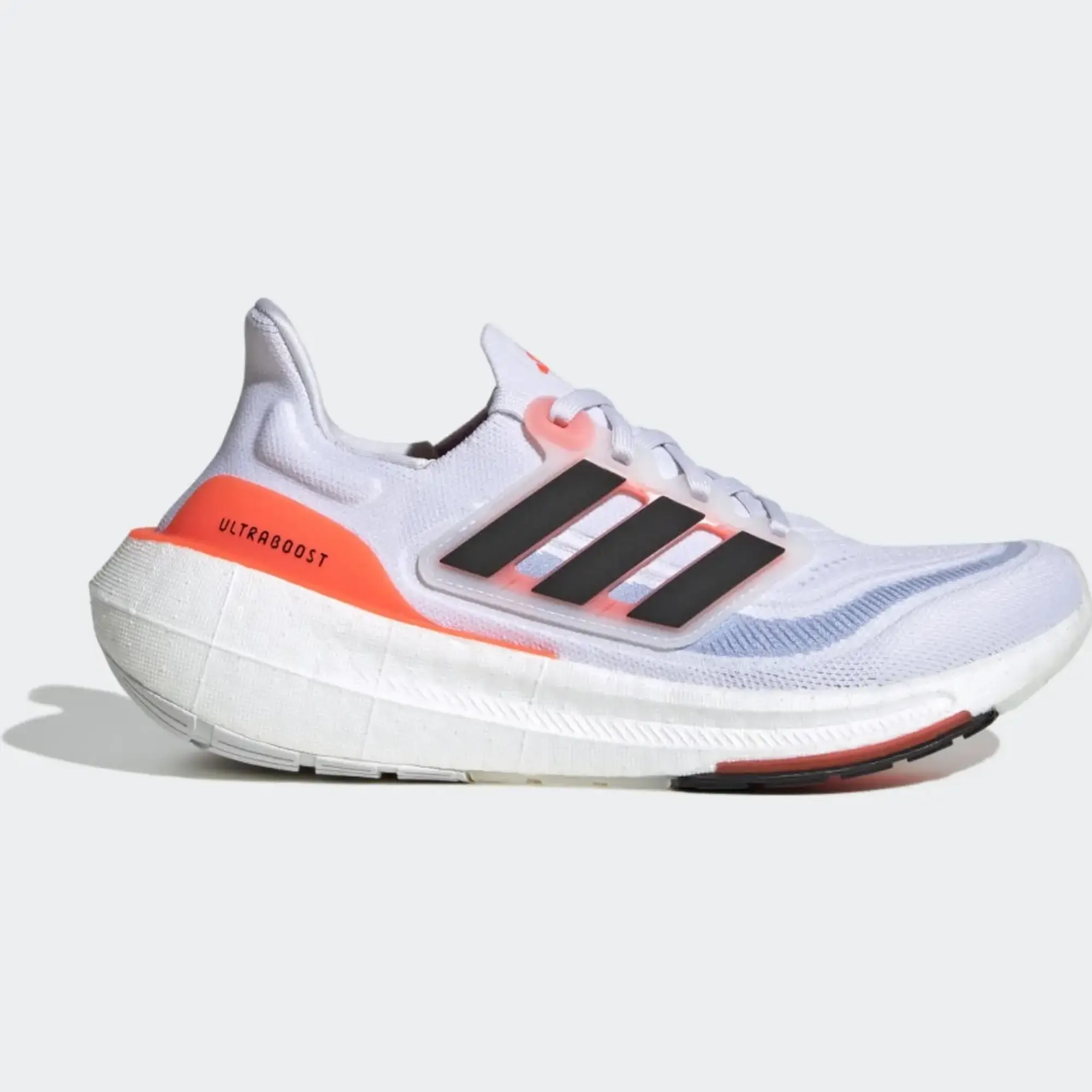 Adidas Running Ultraboost Light Trainers In White And Orange