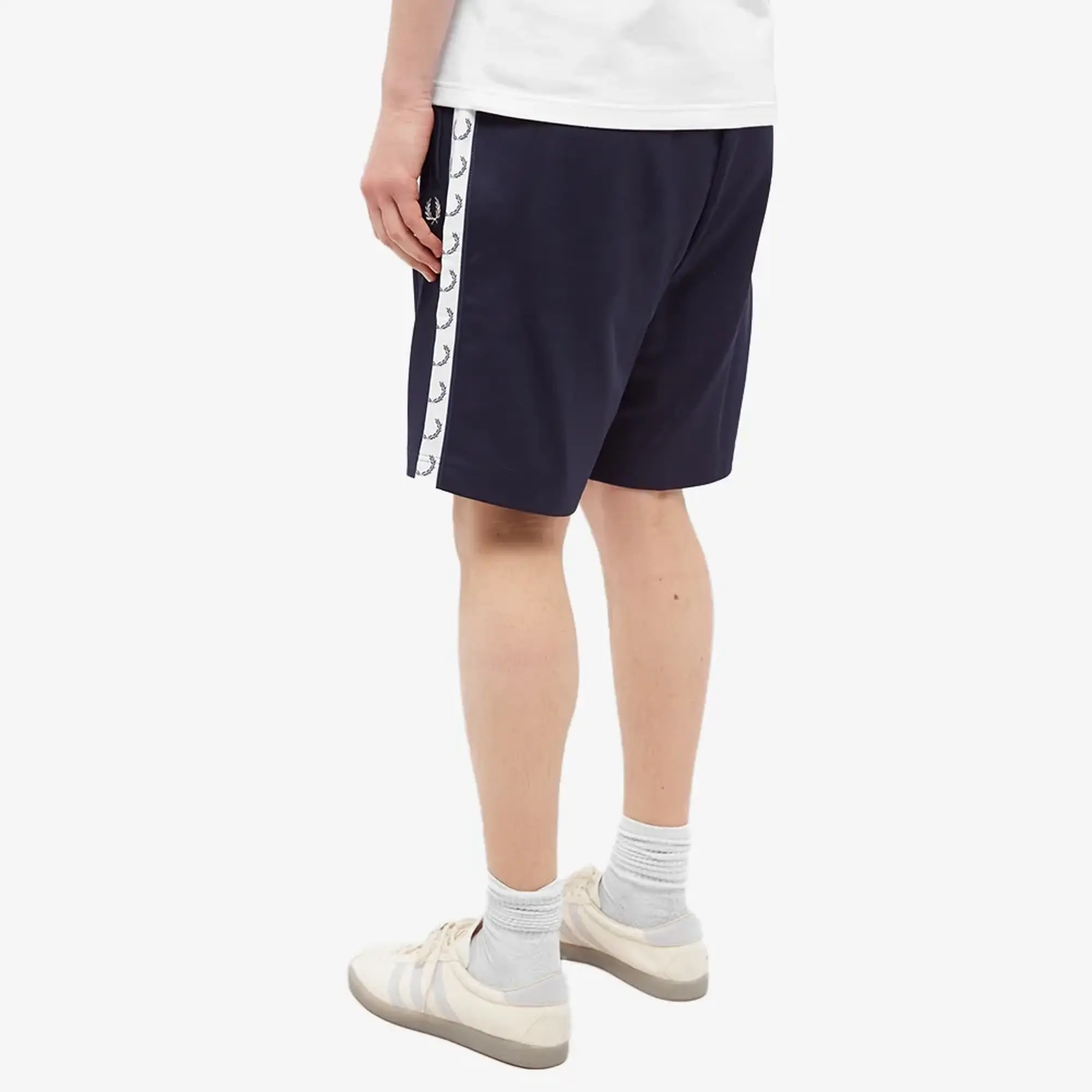 Fred Perry Taped Tricot Short In Dark Blue | S5508-885 | FOOTY.COM