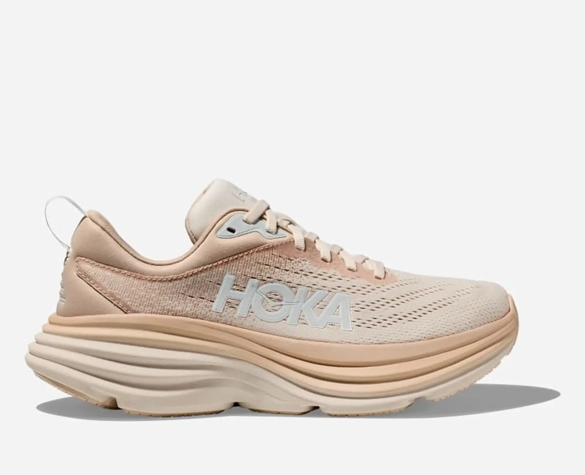 Hoka One One HOKA Women's Bondi 8 Running Shoes in Shifting Sand/Eggnog