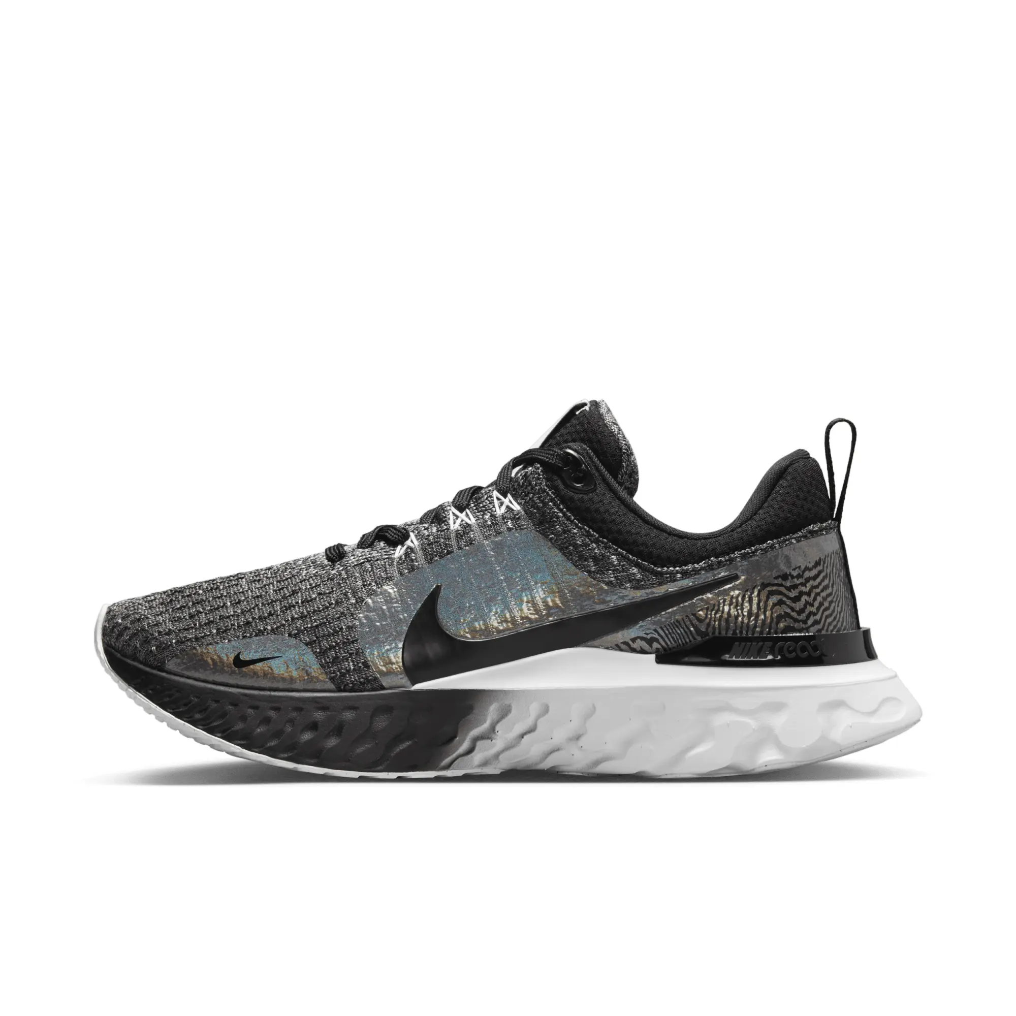 Nike Running React Infinity Run Fly Knit Trainers In Black-White