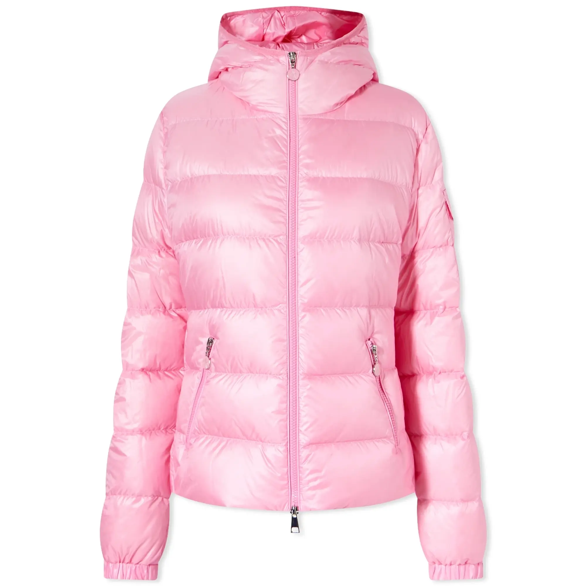 Moncler Women's Gles Padded Jacket With Hood Pink
