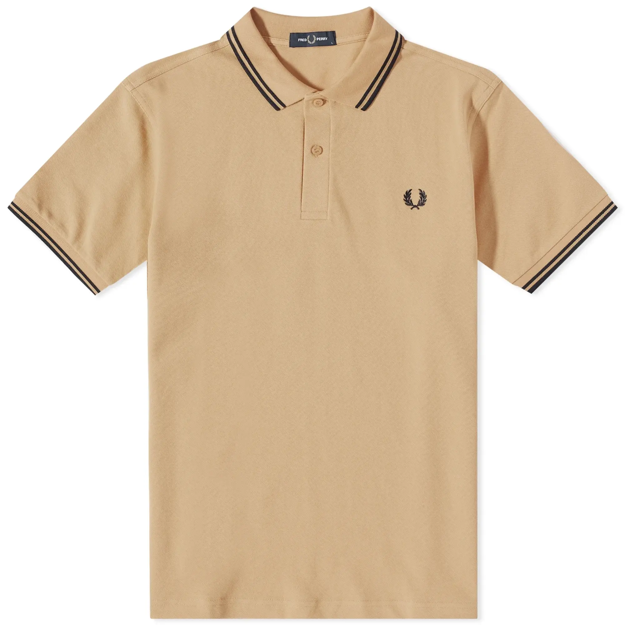 Fred Perry Twin Tipped Polo Shirt In Tan-Brown
