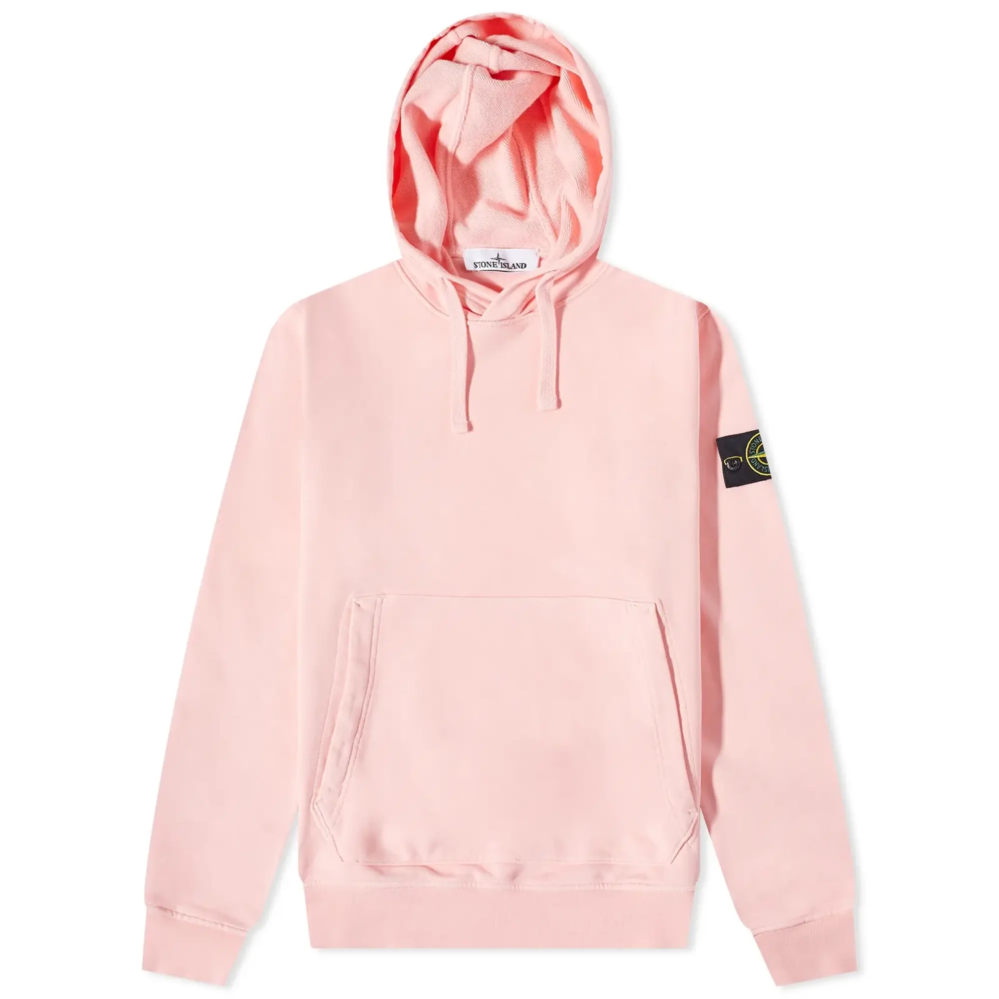 Stone Island Men's Garment Dyed Popover Hoody Pink