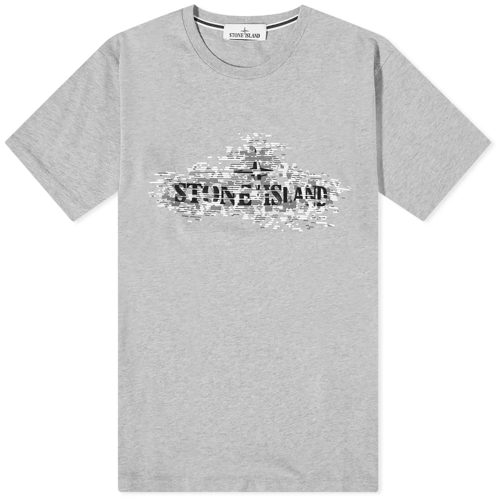 Stone Island Institutional Two Graphic Tee Grey Marl