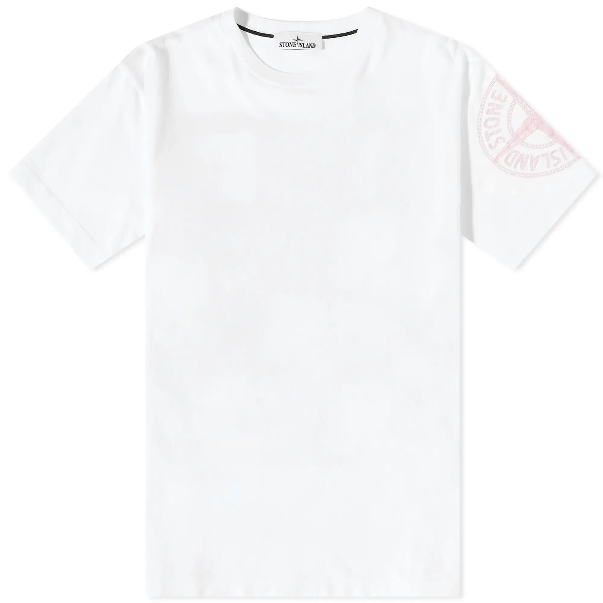 Stone Island Men's Stitches Logo One Sleeve T-Shirt White