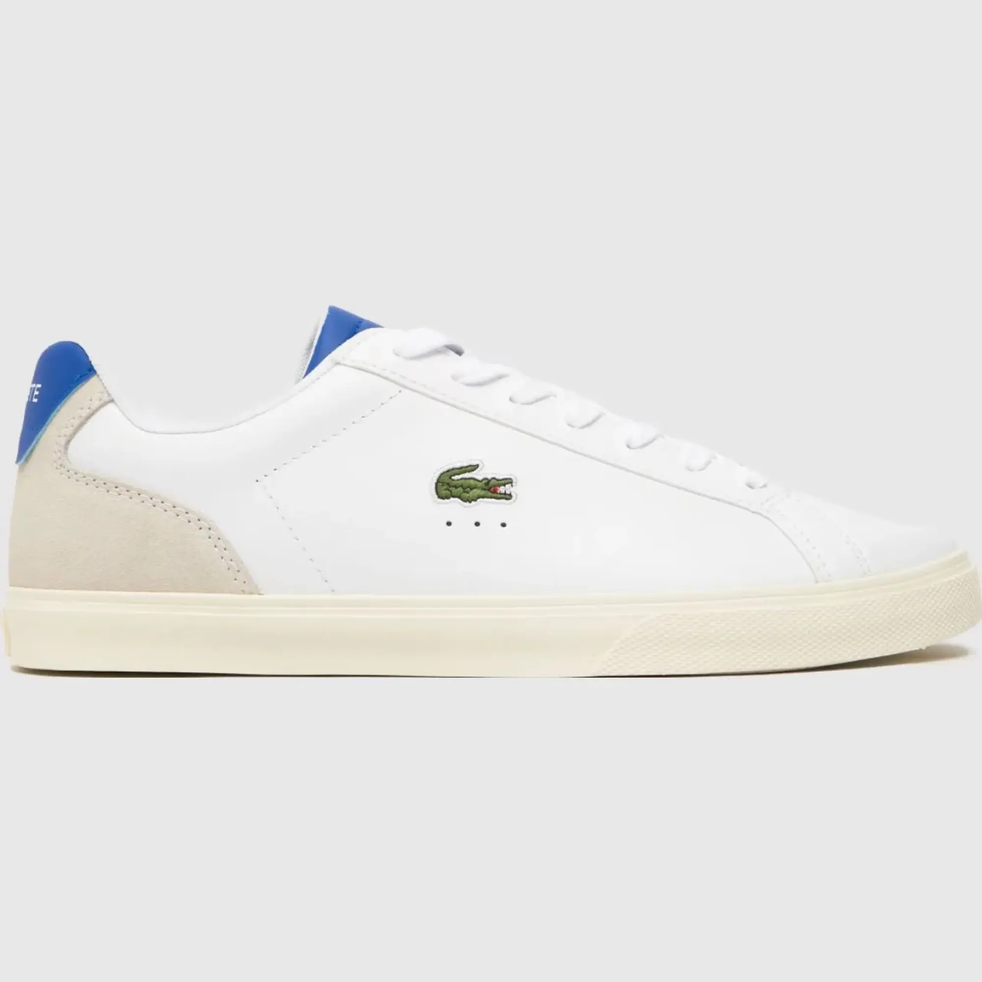 Lacoste lerond pro trainers in white & blue