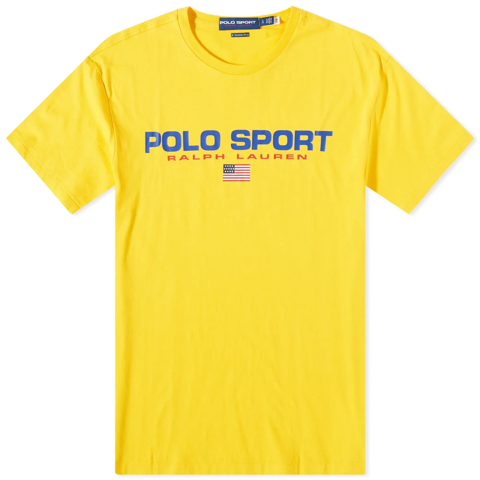 Polo Ralph Lauren Sport Capsule Front Logo T-Shirt Classic Fit In Yellow