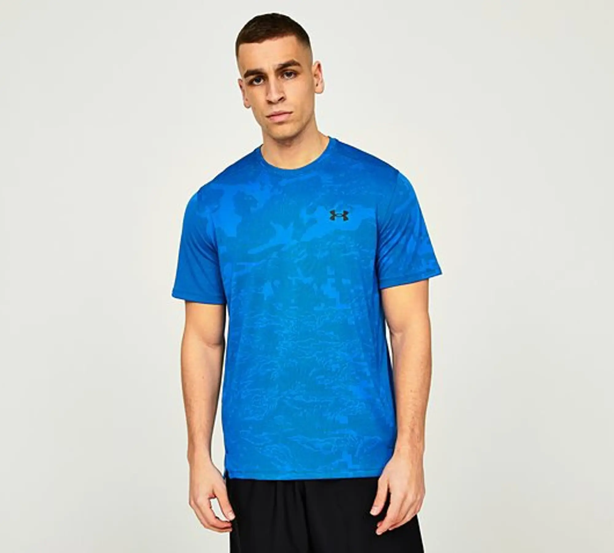 Under Armour UA Tech Vent Jacquard Short Sleeve T-Shirt - Blue Mirage / Black