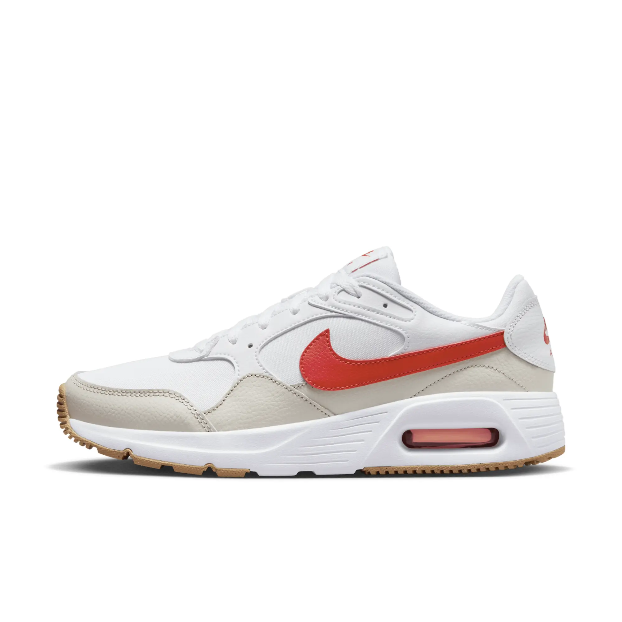 Nike Air Max Sc Trainers In White & Red