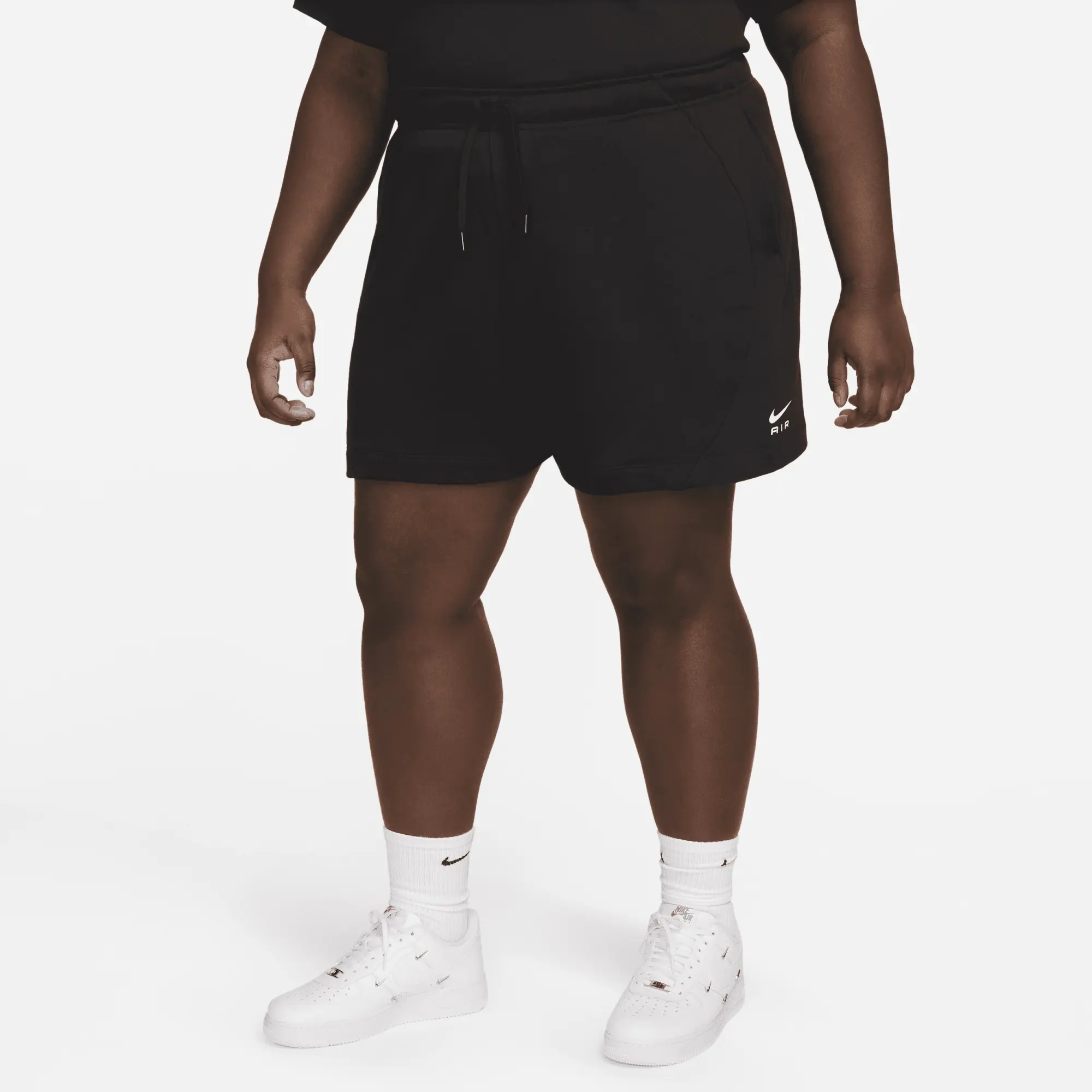 Nike Air Women's Mid-Rise Fleece Shorts - Black