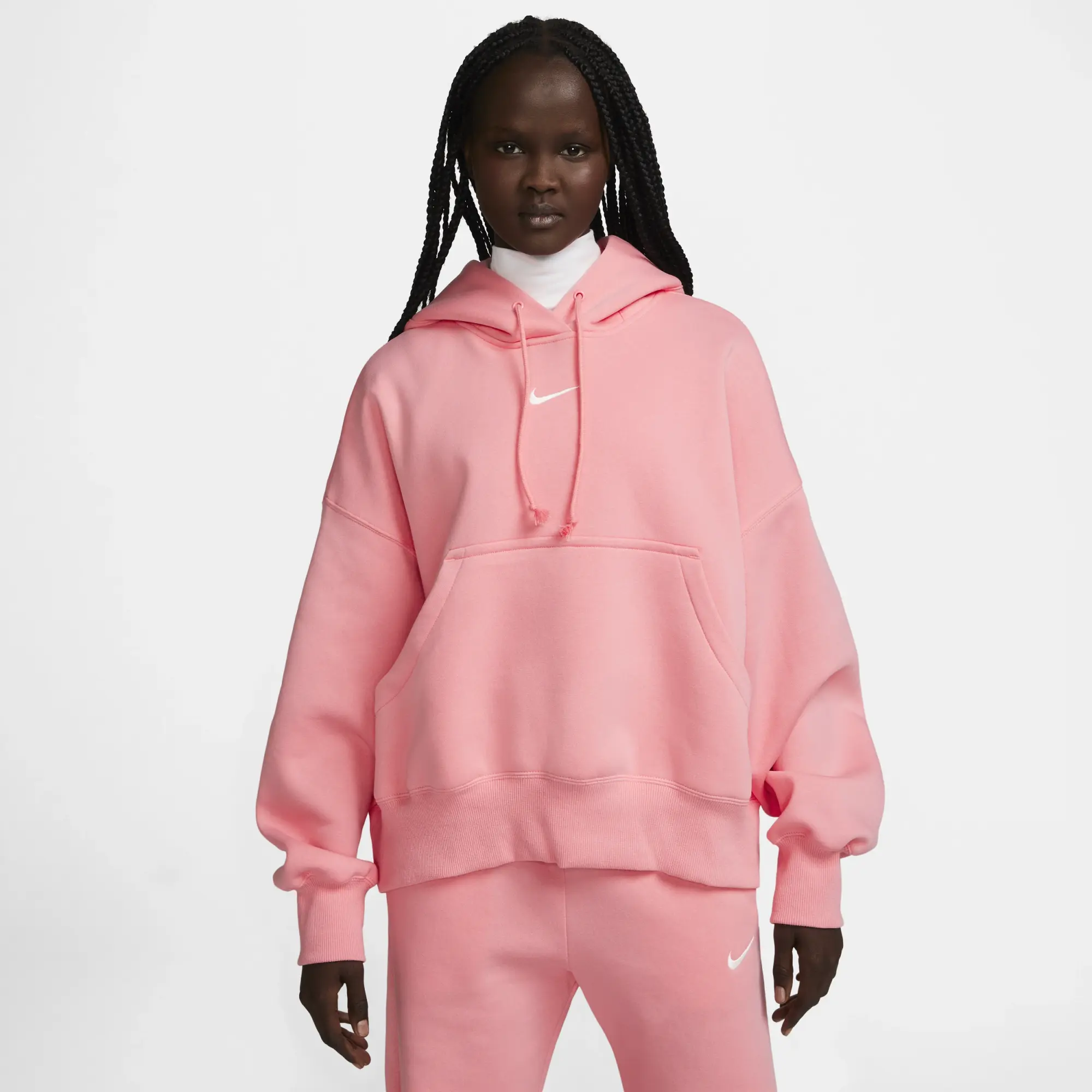 Nike Sportswear Phoenix Fleece Women's Over-Oversized Pullover Hoodie - Pink