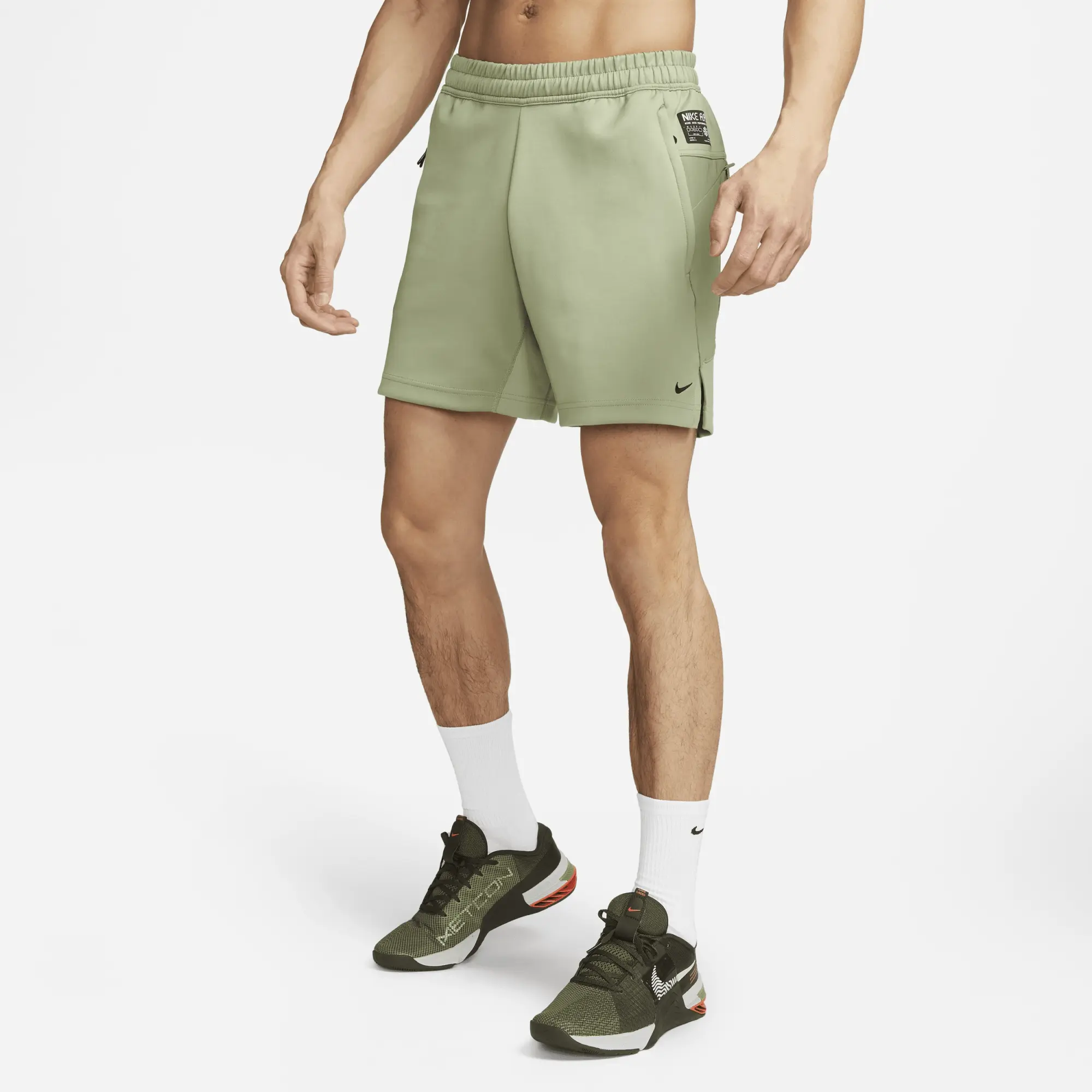 Nike Training Aps Dri-Fit Shorts In Khaki-Green