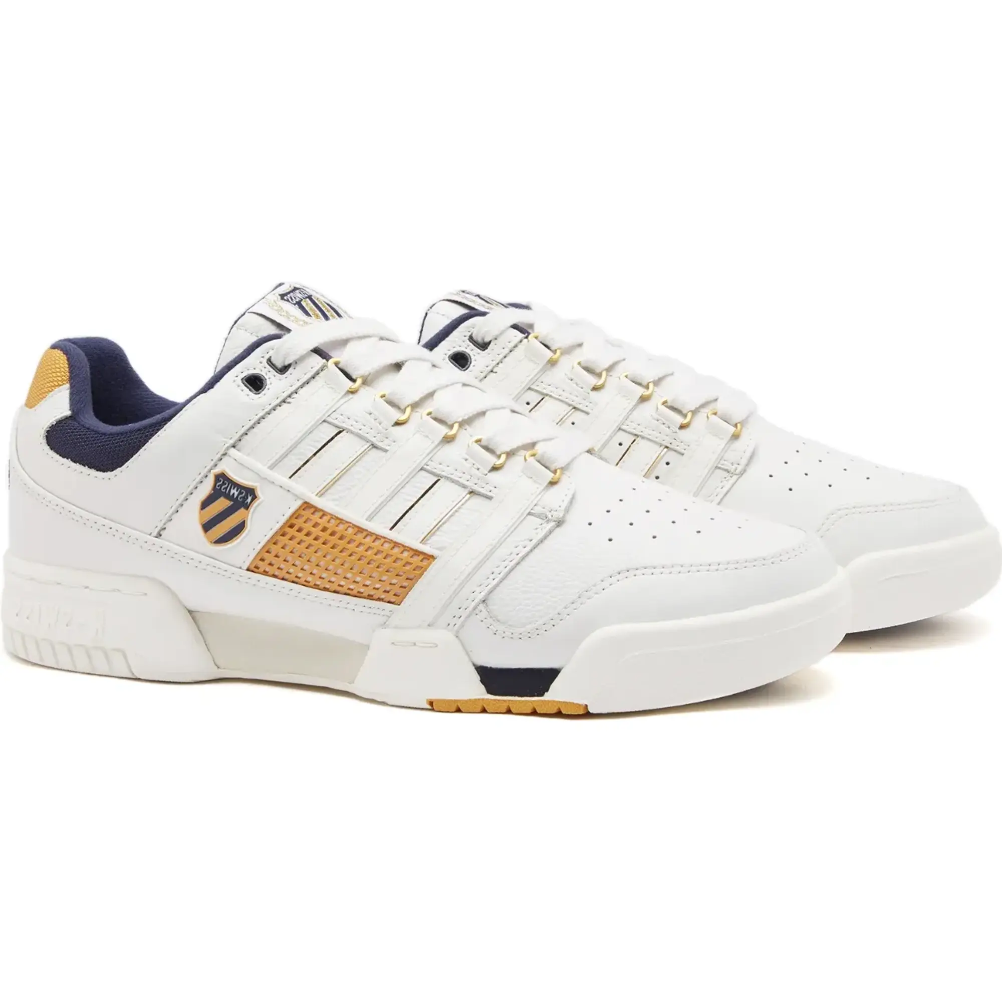 K-SWISS Gstaad Gold Trainers In White & Gold