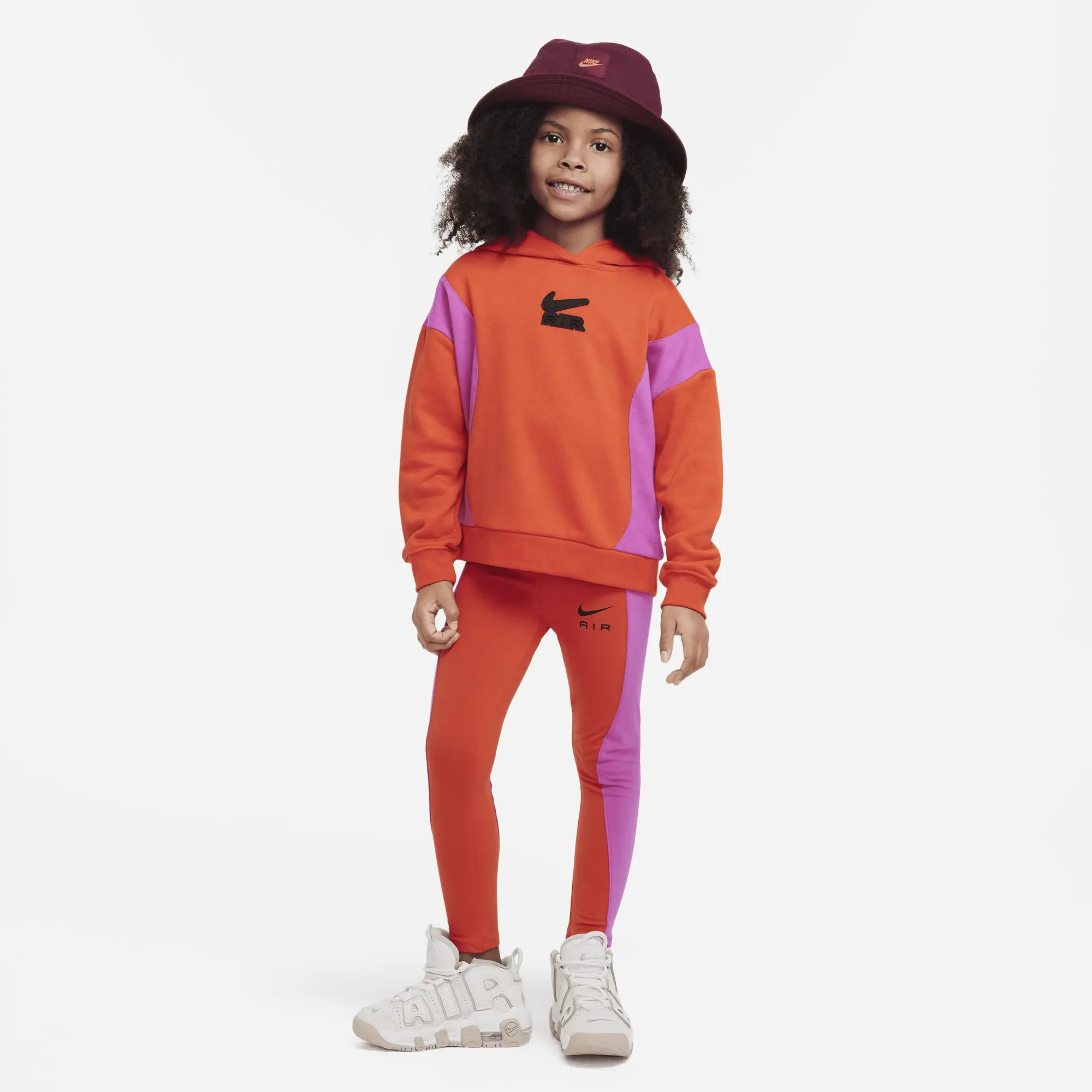 Nike Air French Terry Pullover Hoodie and Leggings Set Younger Kids' Set - Red