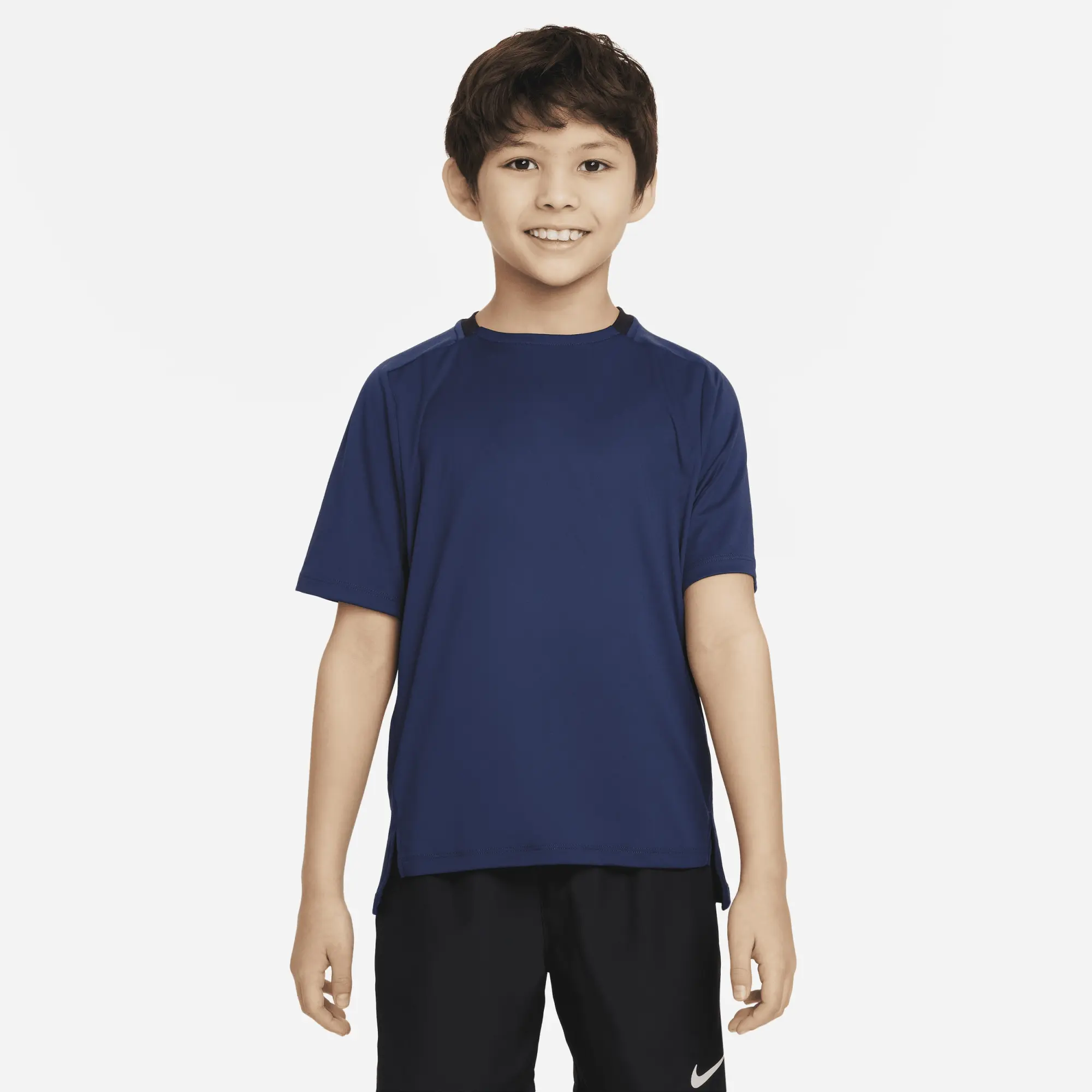 Boys | Blue Tech - Multi Laufshirt Dark Nike Dri-Fit FB1292-410