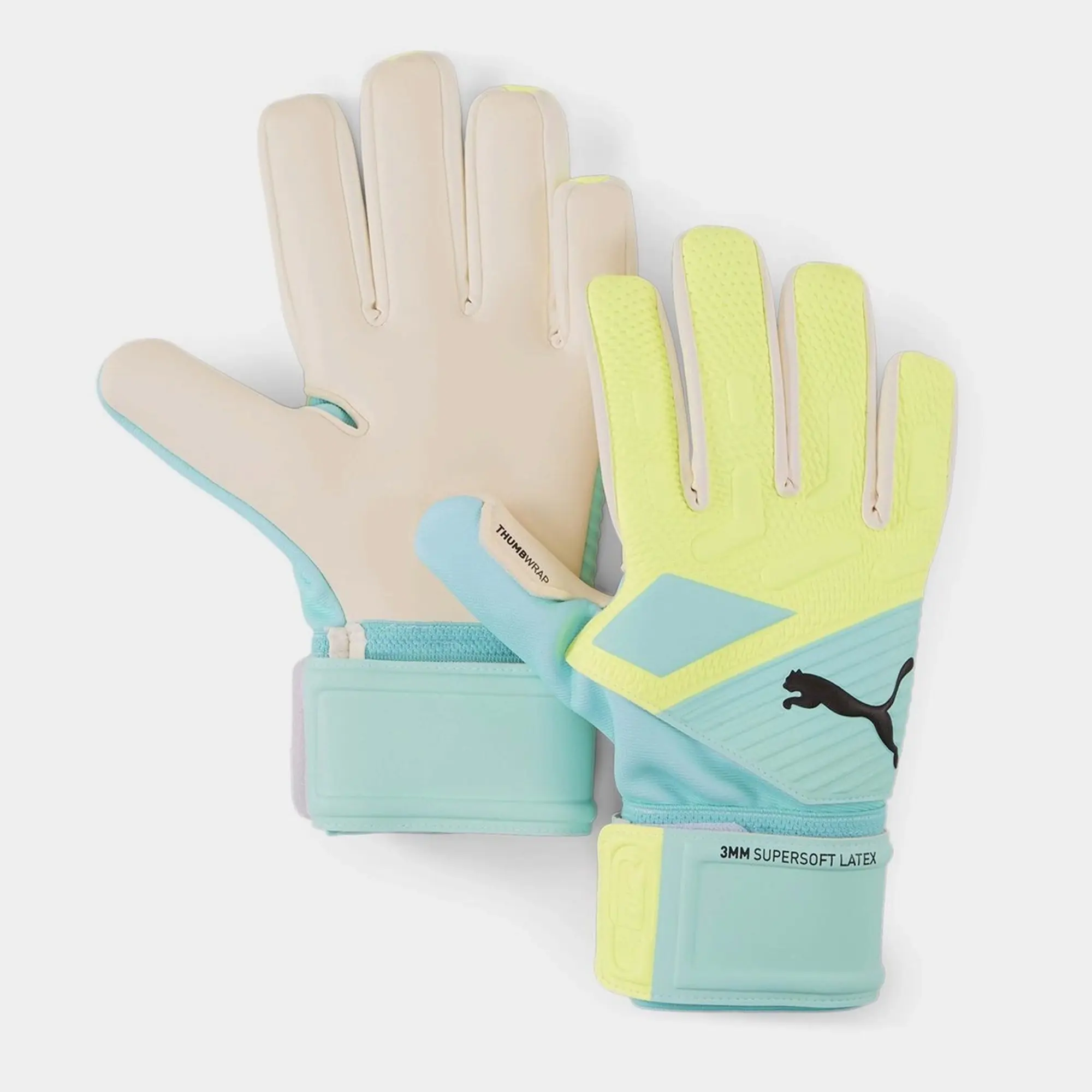 PUMA Future Match Nc Goalkeeper Gloves, Electric Peppermint/Fast Yellow