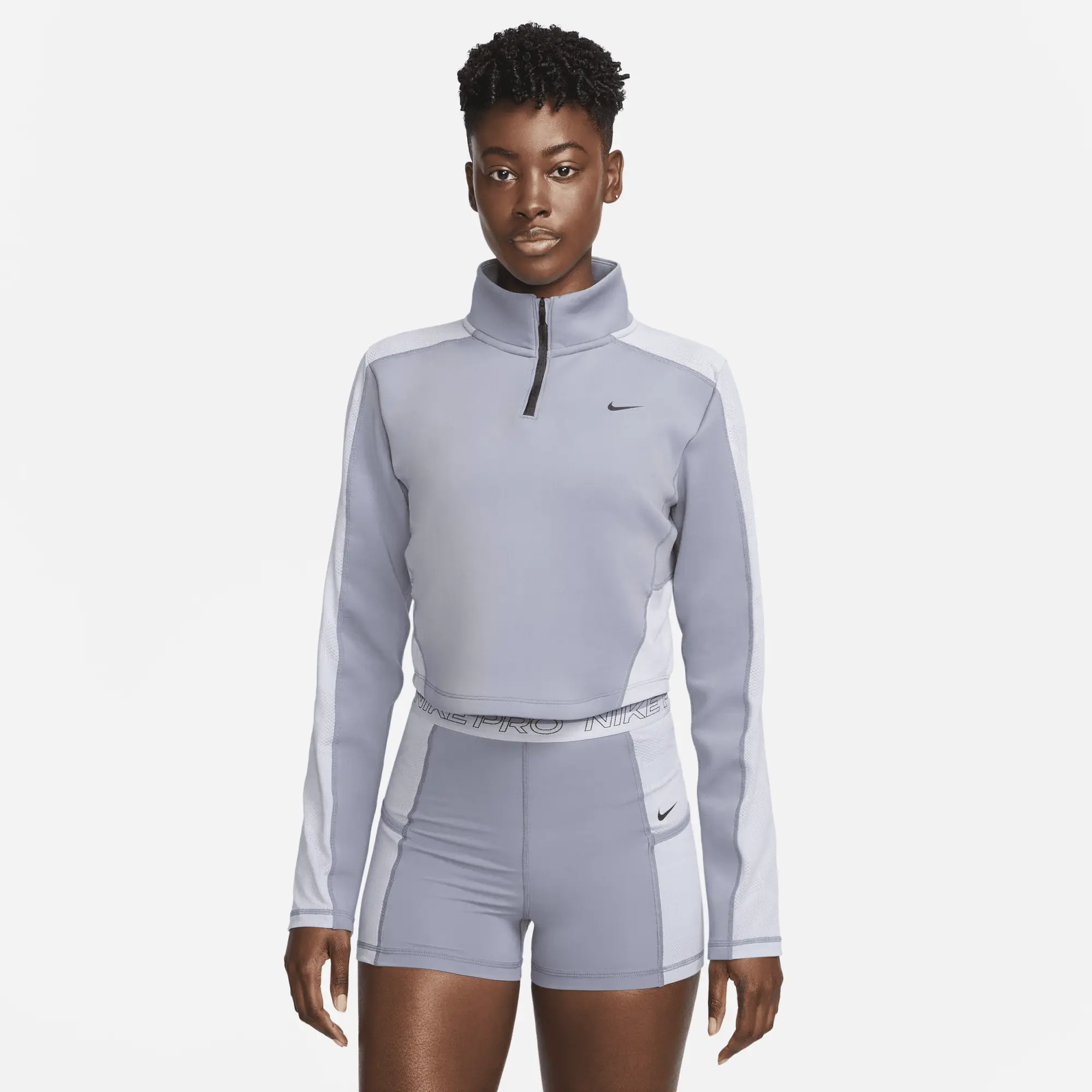 Nike Dri-FIT Women's Long-Sleeve 1/4-Zip Training Top - Purple