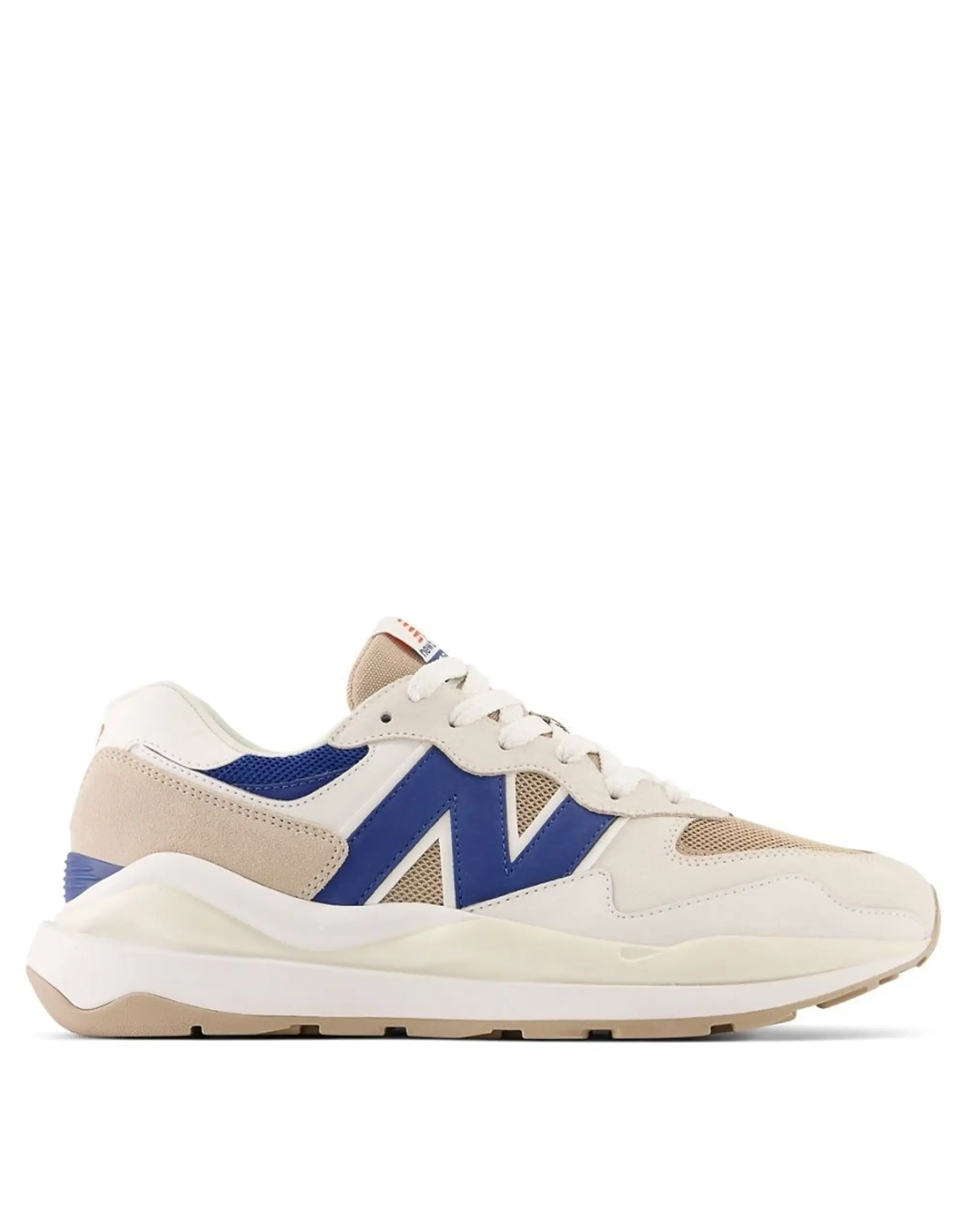 New Balance Men's 5740 in White/Blue Suede/Mesh