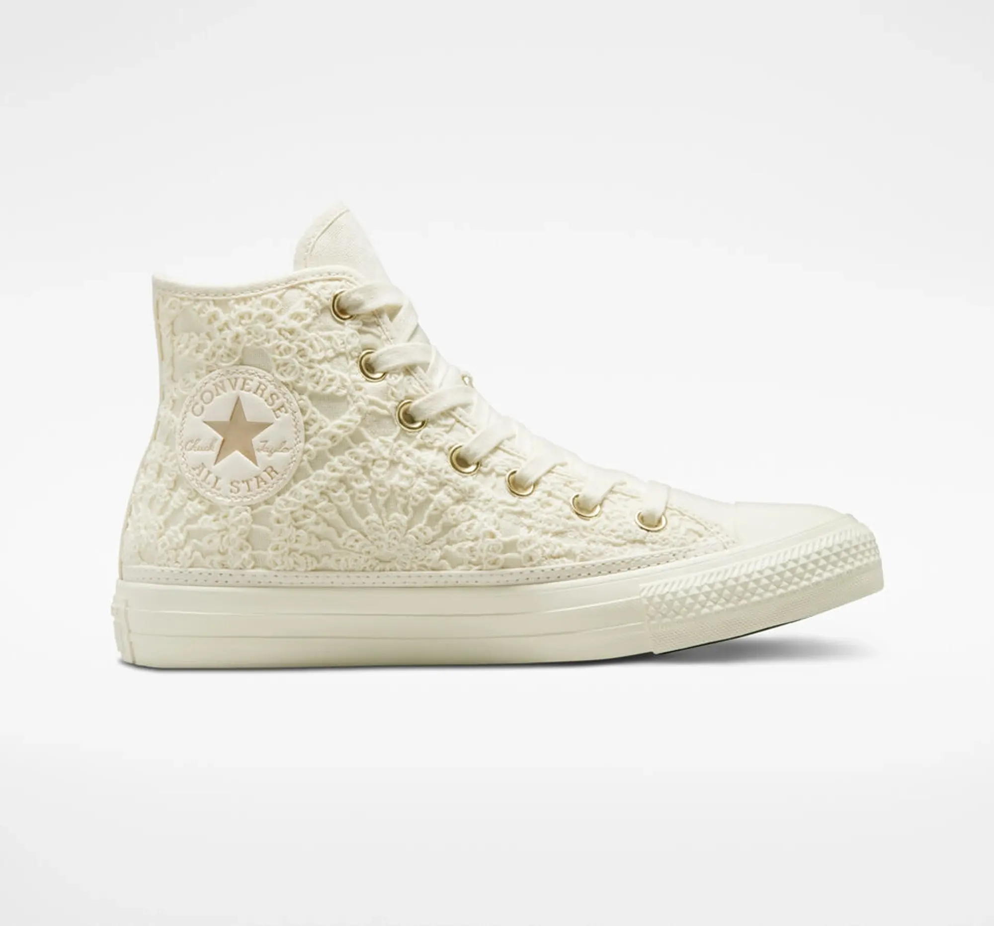 Converse Chuck Taylor All Star Crochet Hi Trainers In White