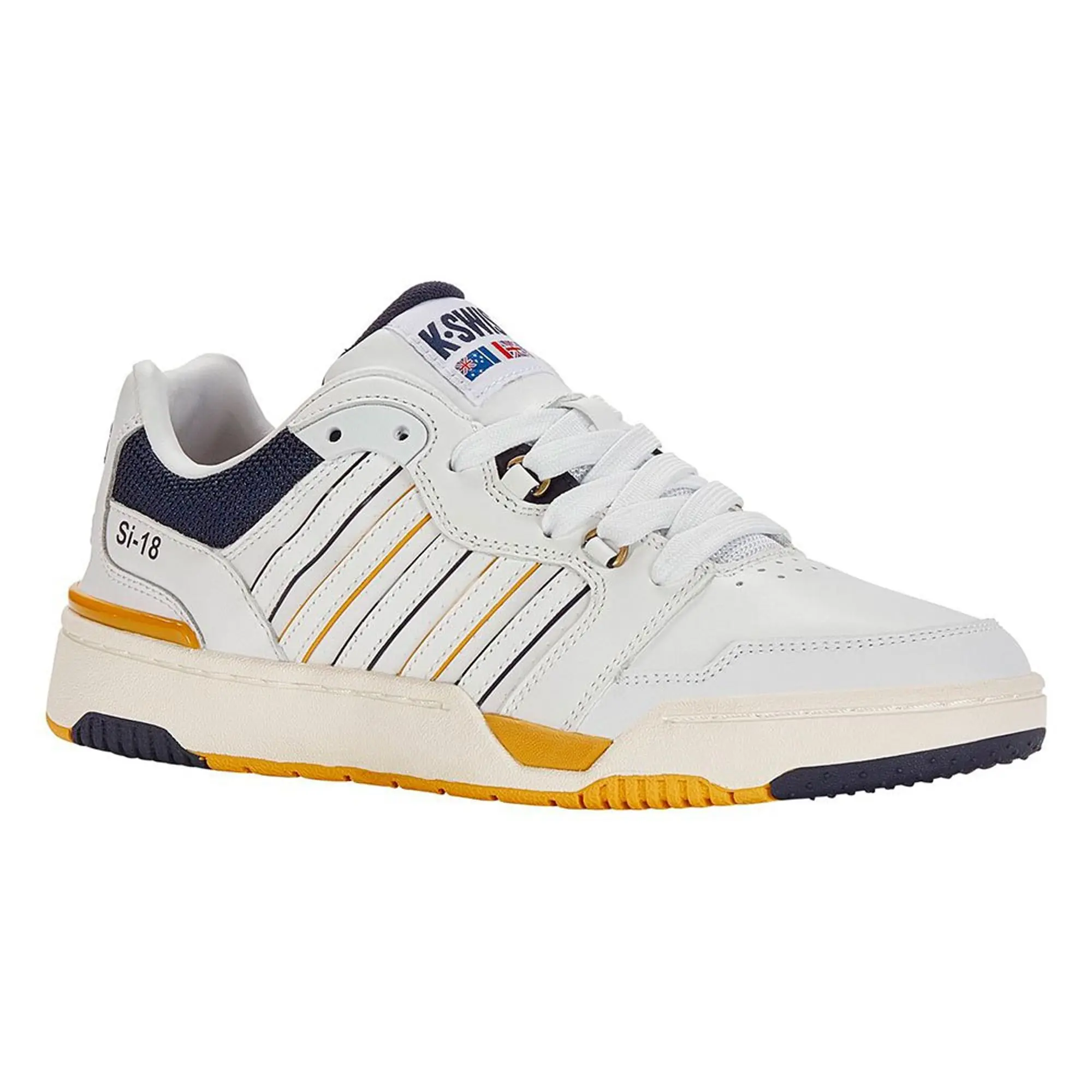 K-SWISS Si-18 Rival Trainers In White & Gold
