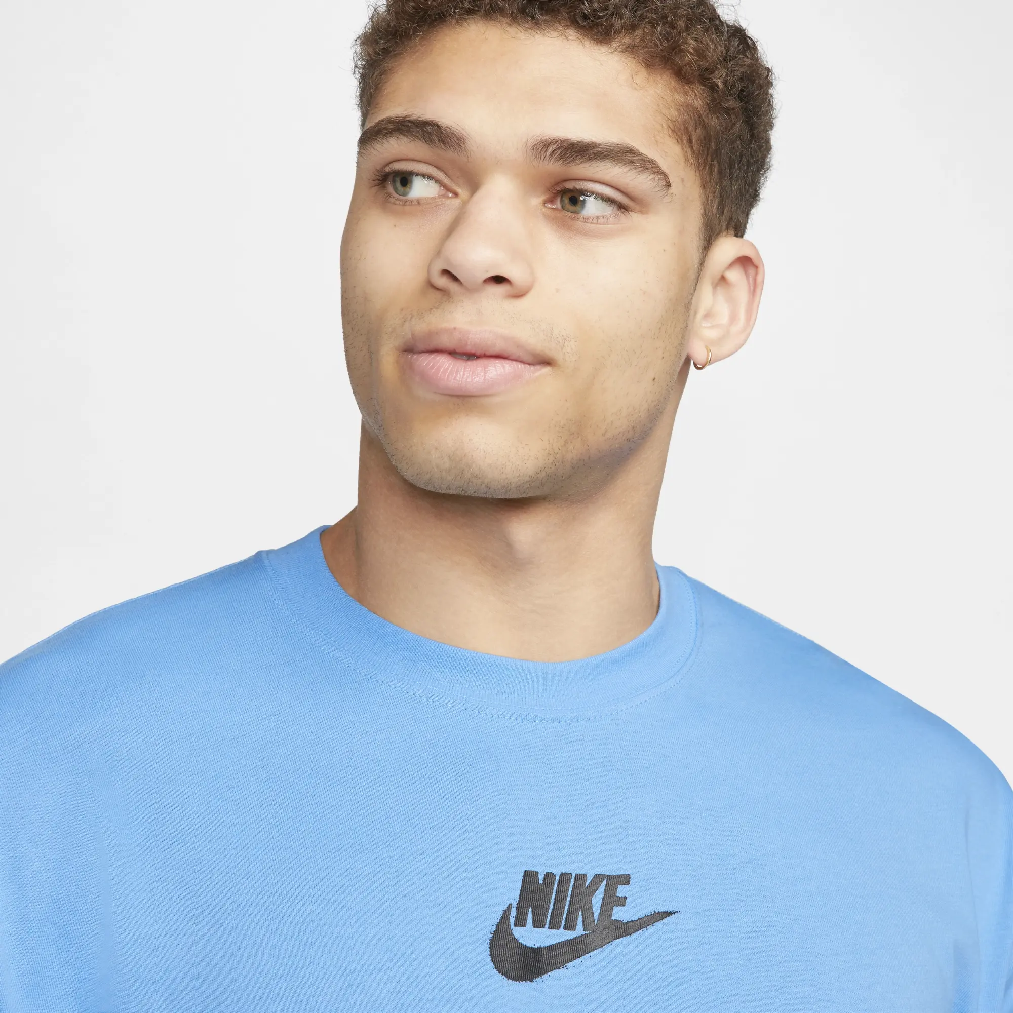 Nike Graffiti Swoosh Logo T-Shirt In University Blue | FQ7159-412 ...