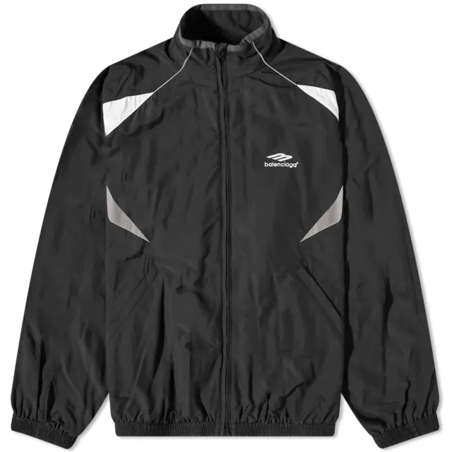 Balenciaga Men's Nylon Track Jacket Black | 746483-TOO48-1000 | FOOTY.COM