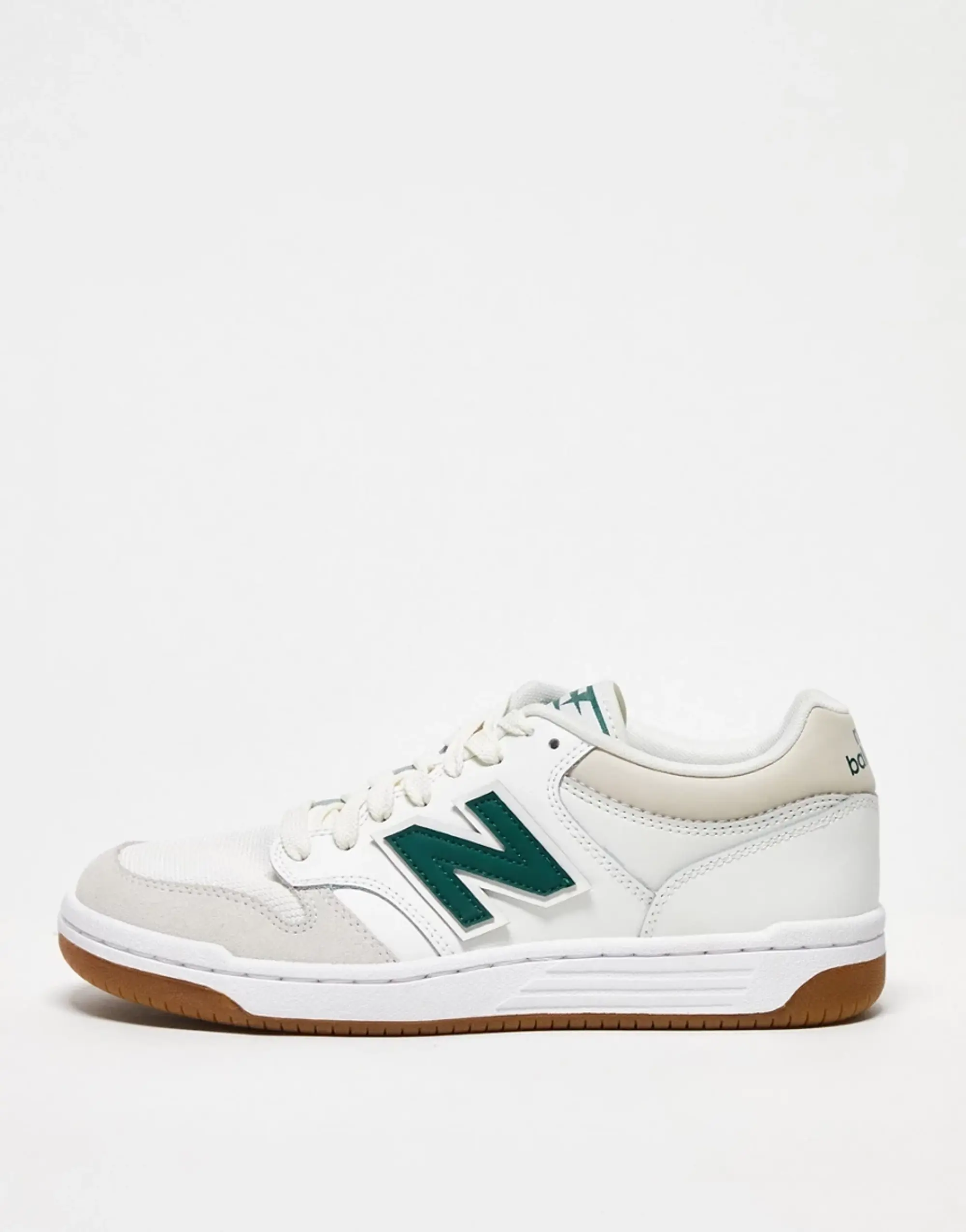 New Balance 480 Trainers In Off White & Green